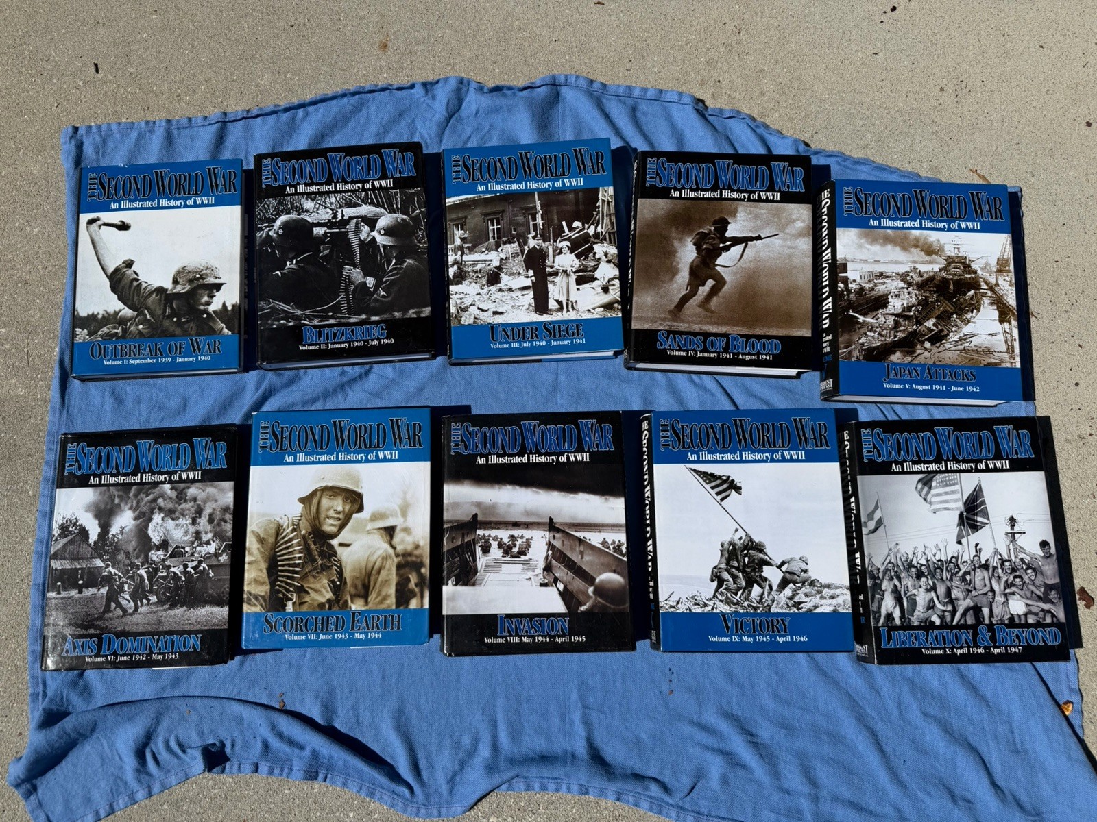 The Second World War Illustrated History of WWII 10 volume Set Of Books Trident