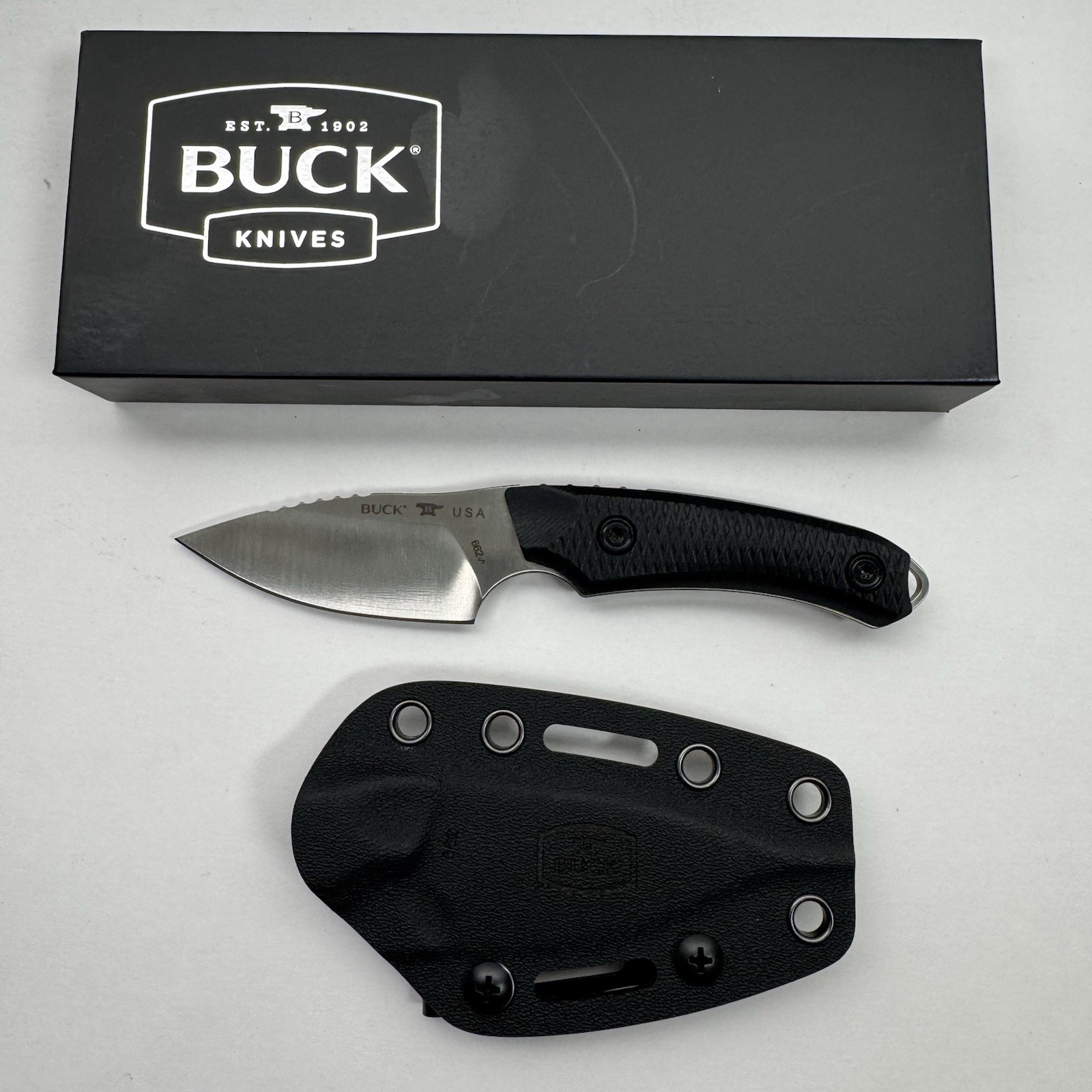 Buck 662 Alpha Scout Fixed Blade Knife S35VN BOS USA Black w/ Sheath Box