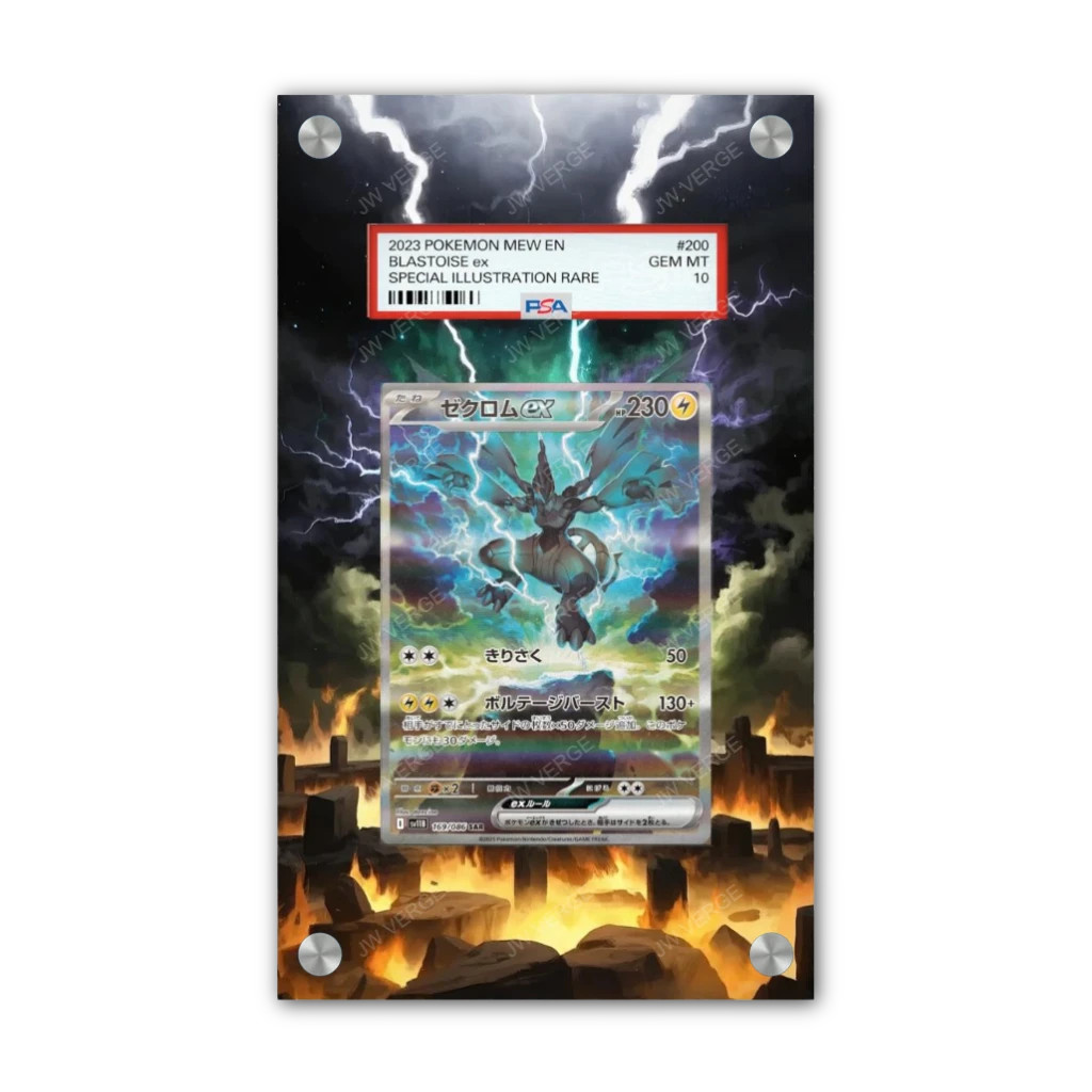 Zekrom EX 166/086 - PSA Pokémon Extended Artwork Display Case