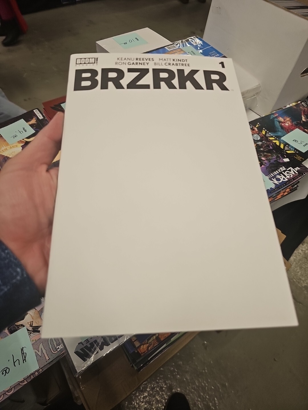 BRZRKR (BERZERKER) #1 2021 BLANK SKETCH VARIANT COMIC NM KEANU REEVES BOOM NM