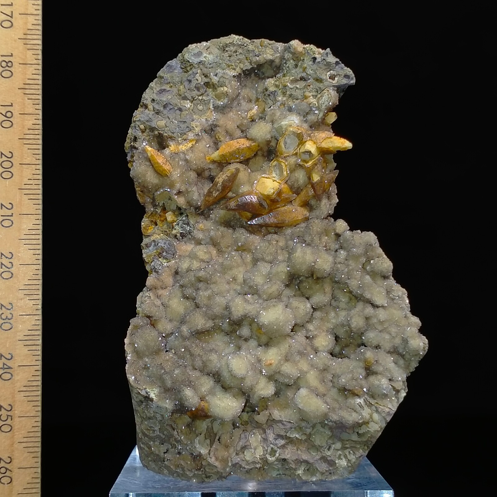 Dogtooth Calcite crystal points & sparkly Zeolite Heulandite India 638ct