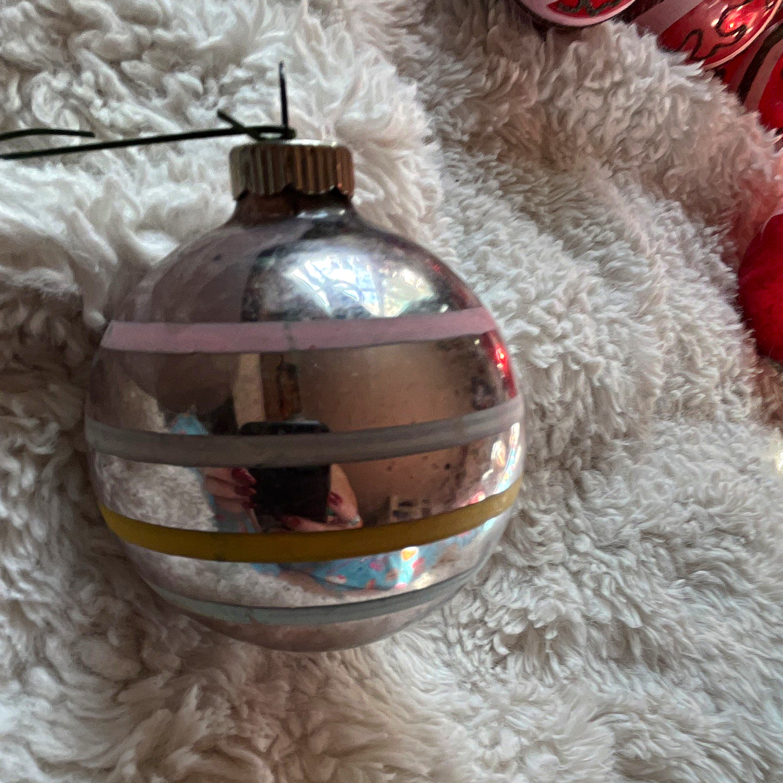 Hand painted west Germany  Christmas vintage collectible mercury ornament
