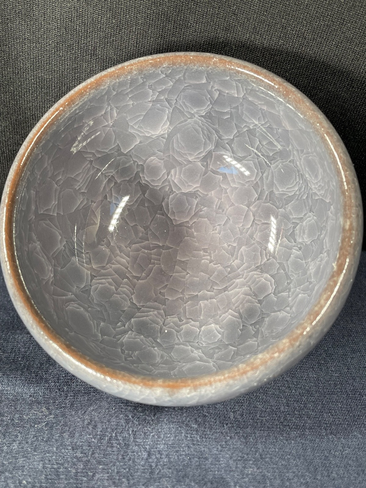 Jian Zhan Handcrafted Gongfu Tenmoku tea cup Lavender Ice Crackle Glaze w/box