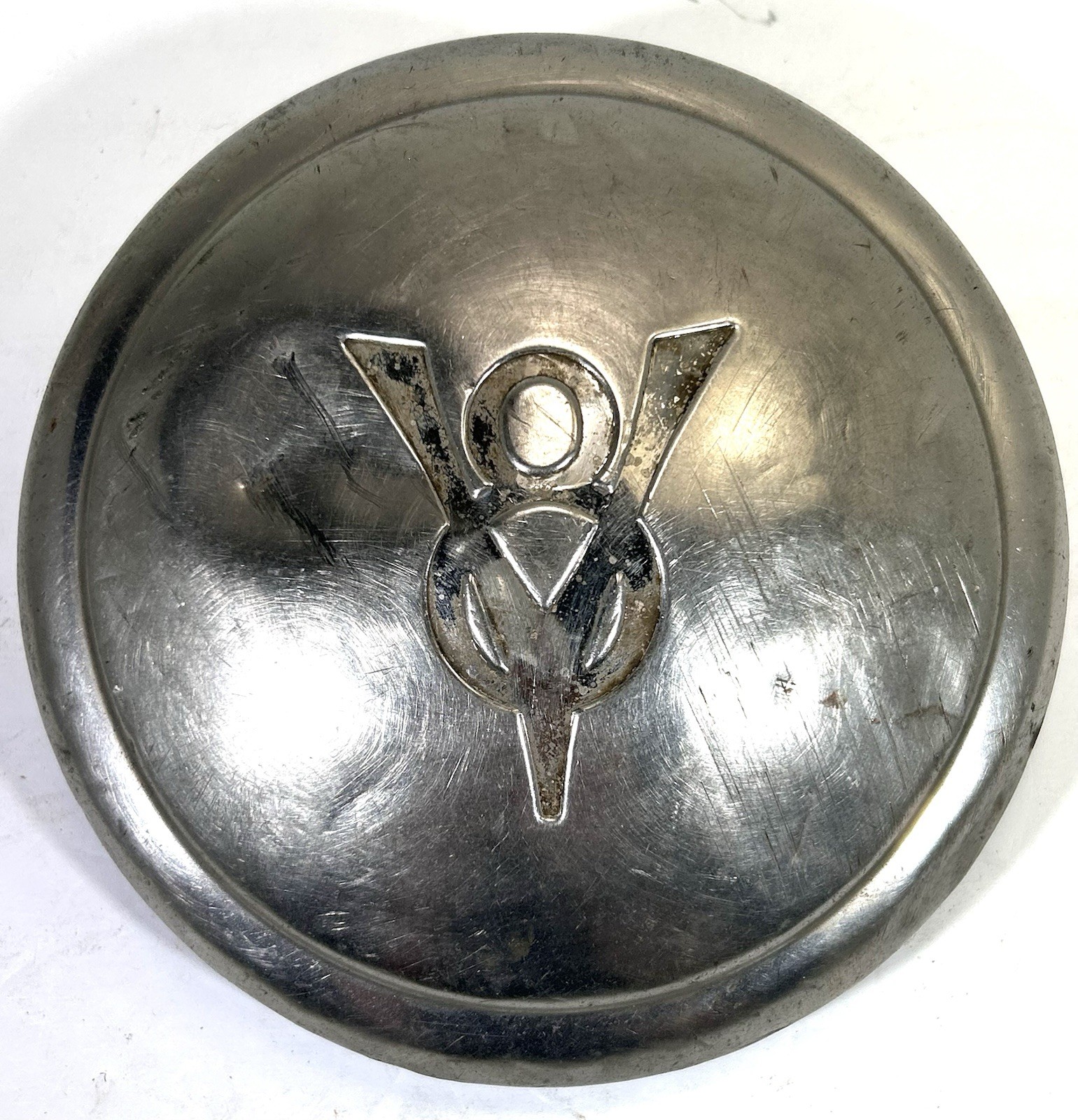 Vintage 1930’s Ford Hubcap Center Cap 7” • Chrome Baby Moon V8 Hot Rod