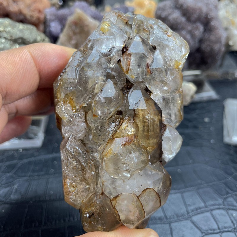 WOW!!!Rare TOP Natural Clear Herkimer diamond skeleton Crystal specimen 263g WOW!!!Rare TOP Natural Clear Herkimer diamond skeleton Crystal specimen 263g