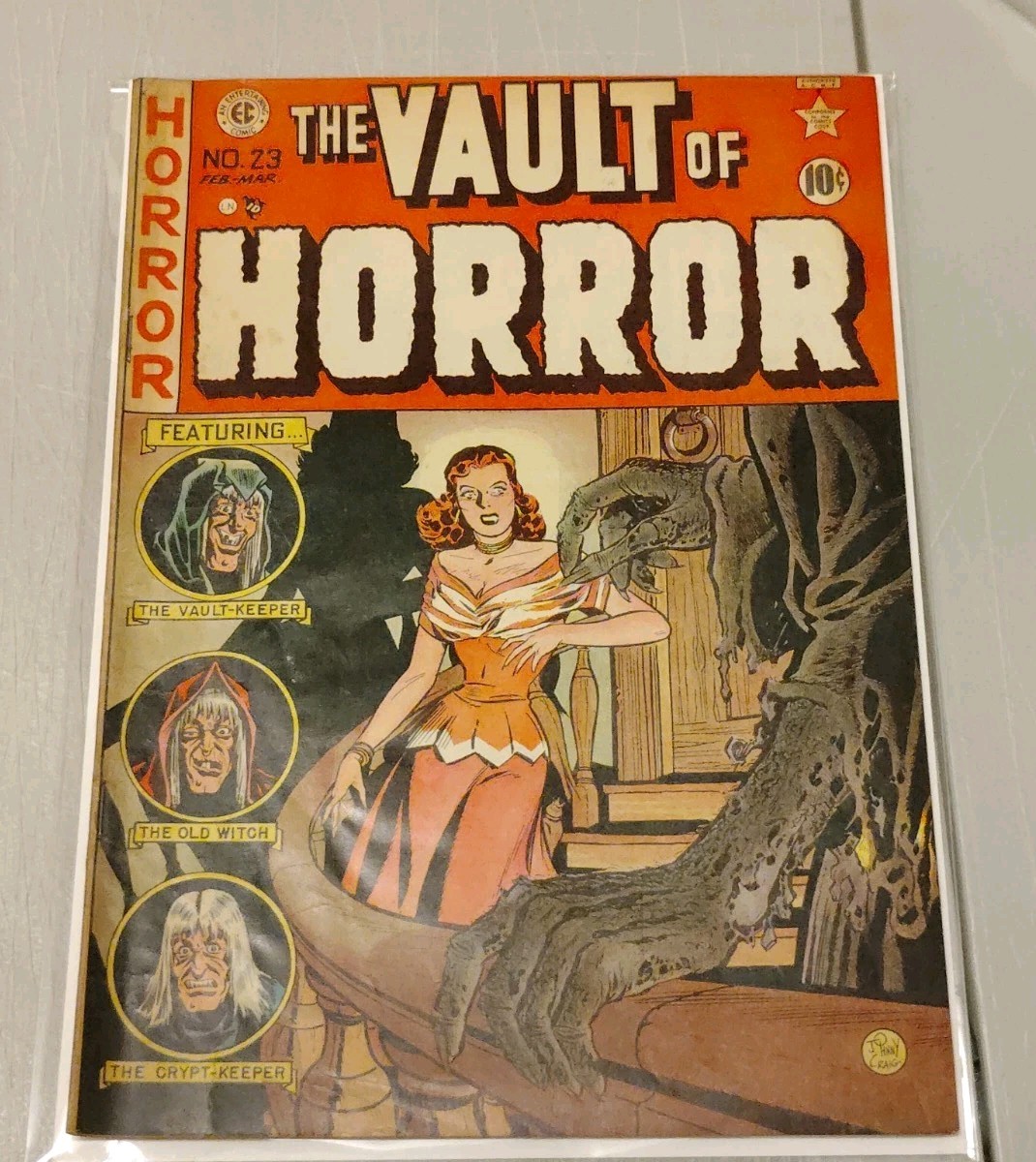 VAULT OF HORROR #23 1952 EC Comics PRE-CODE Johnny Craig Classic Cover PCH VG+