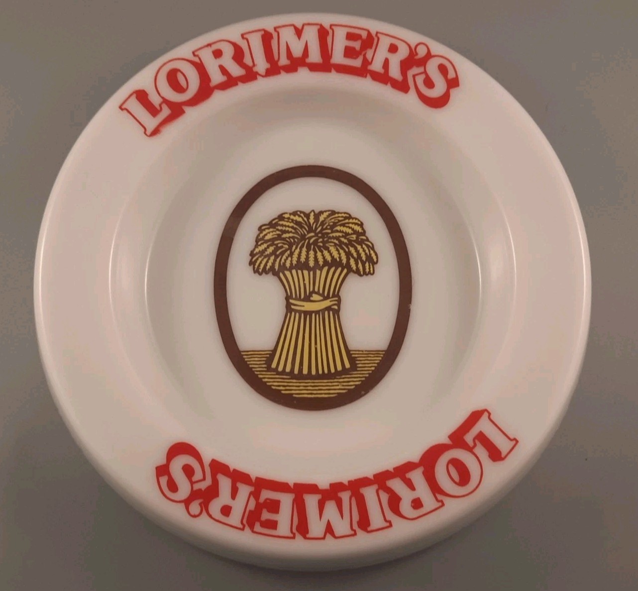 Vintage Lorimer's Brewery Pub Glass Tip Tray Coin Dish Vintage Lorimer's Brewery Pub Glass Tip Tray Coin Dish