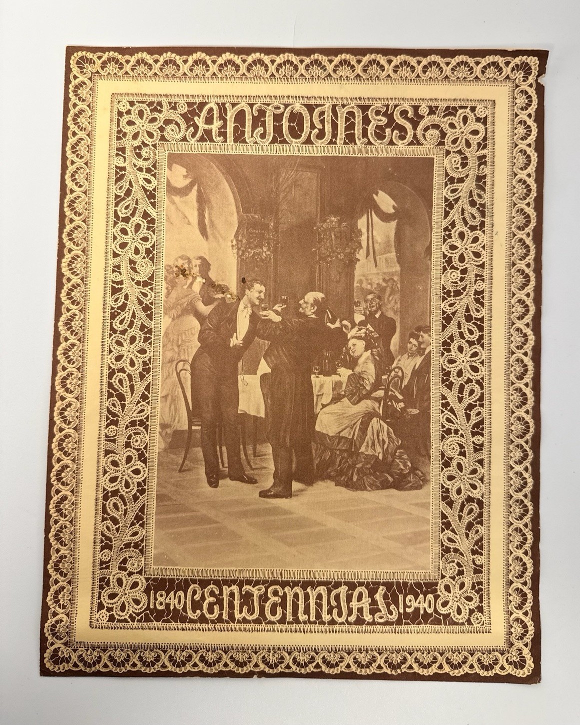 Antoine’s Restaurant Menu New Orleans LA 1840-1940 Centennial Personal Note*