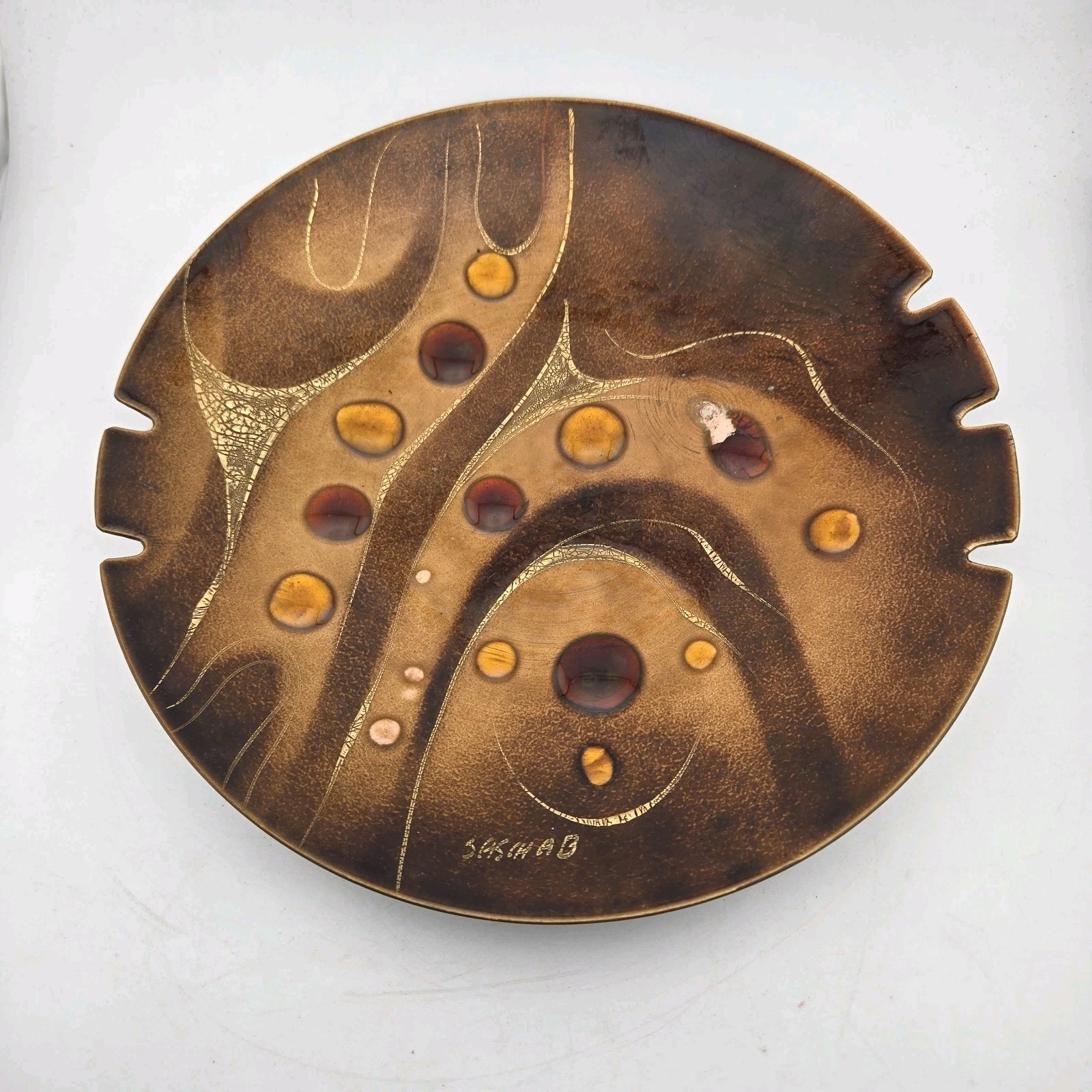 Sascha Brastoff Mid Century Modern Enamel on Copper 10\