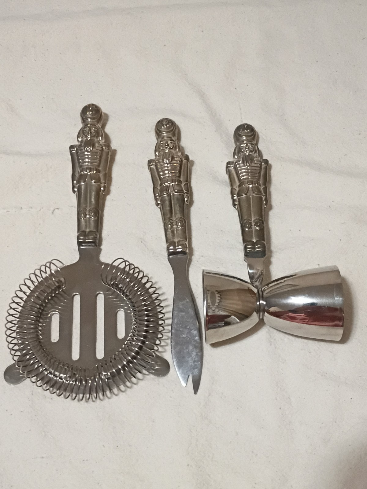Vintage Godinger Silver Art Co. Nutcracker Bar Tools
