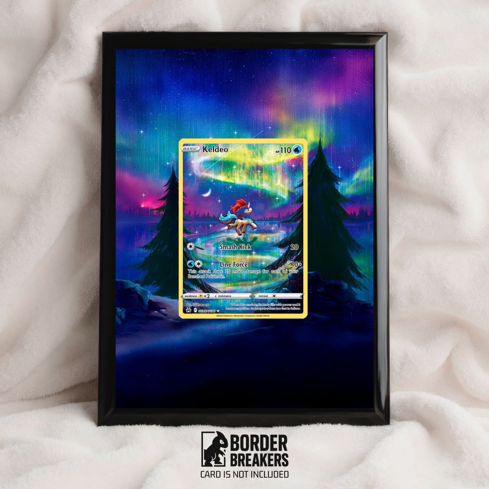 Keldeo GG07/GG70 Pokémon Extended Art Frame - Crown Zenith - 5x7 Frame Keldeo GG07/GG70 Pokémon Extended Art Frame - Crown Zenith - 5x7 Frame
