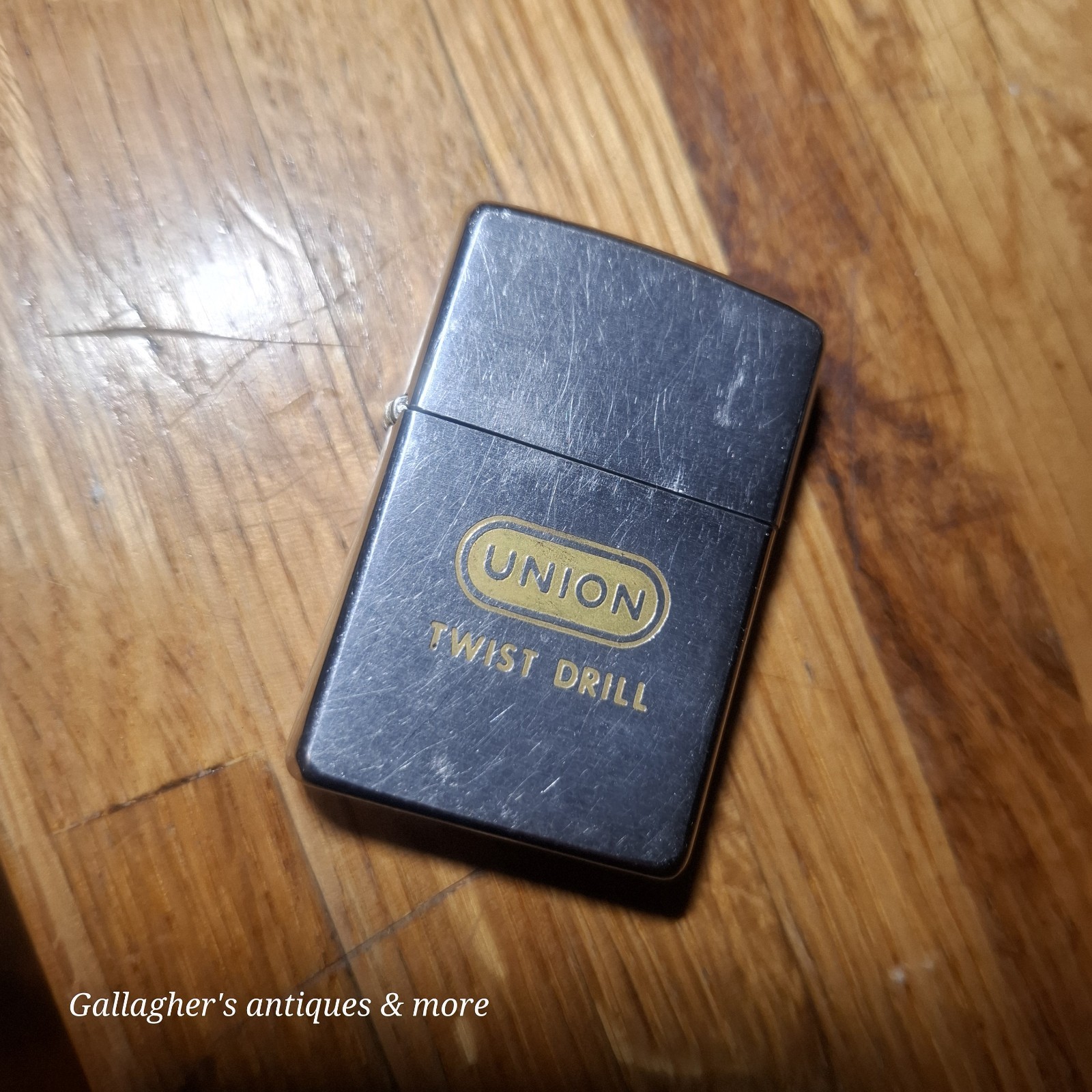 Vintage UNION TWIST DRILL Zippo Lighter Athol Mass Vintage UNION TWIST DRILL Zippo Lighter Athol Mass