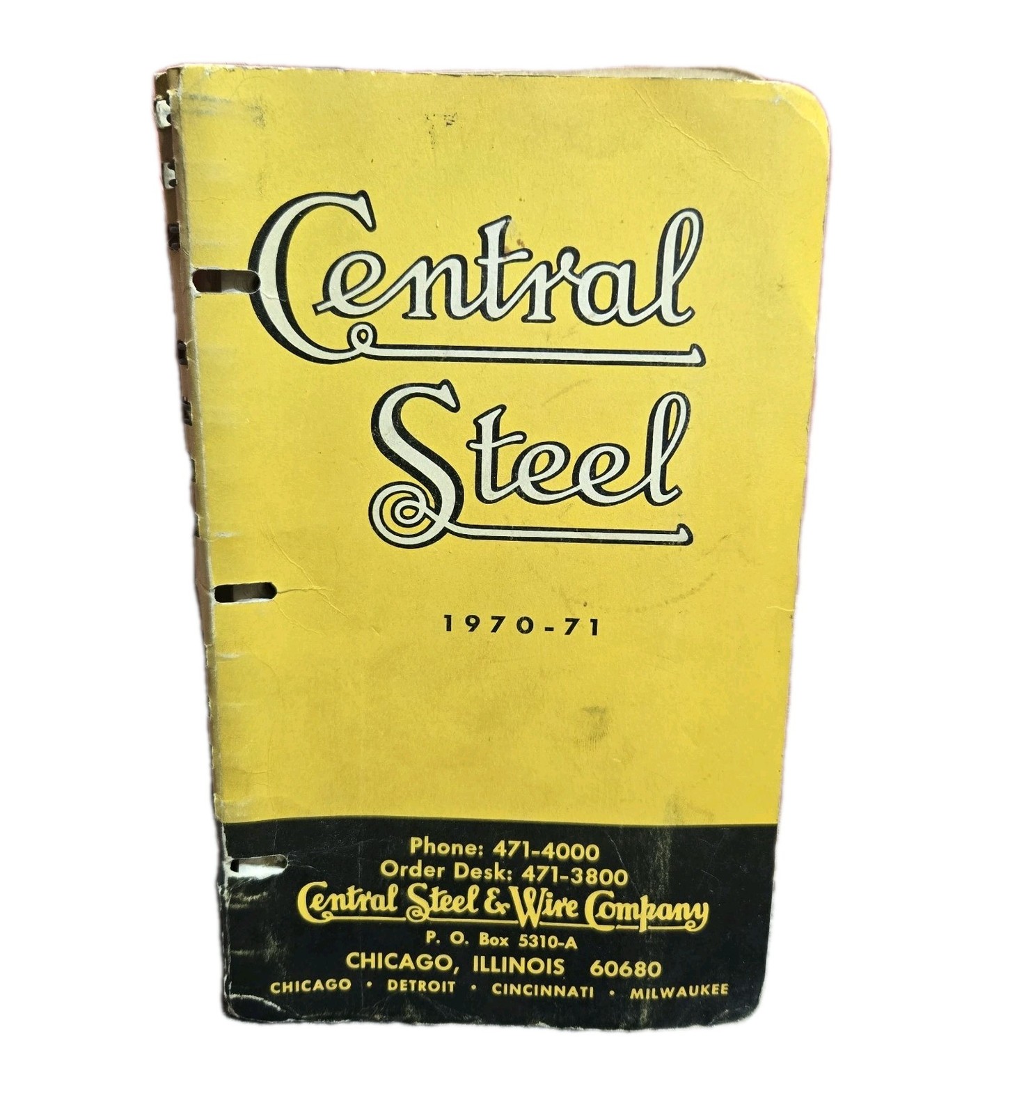 VINTAGE Central Steel & Wire Company Catalog 1970-71 Spiral Bound Soft Cover VINTAGE Central Steel & Wire Company Catalog 1970-71 Spiral Bound Soft Cover