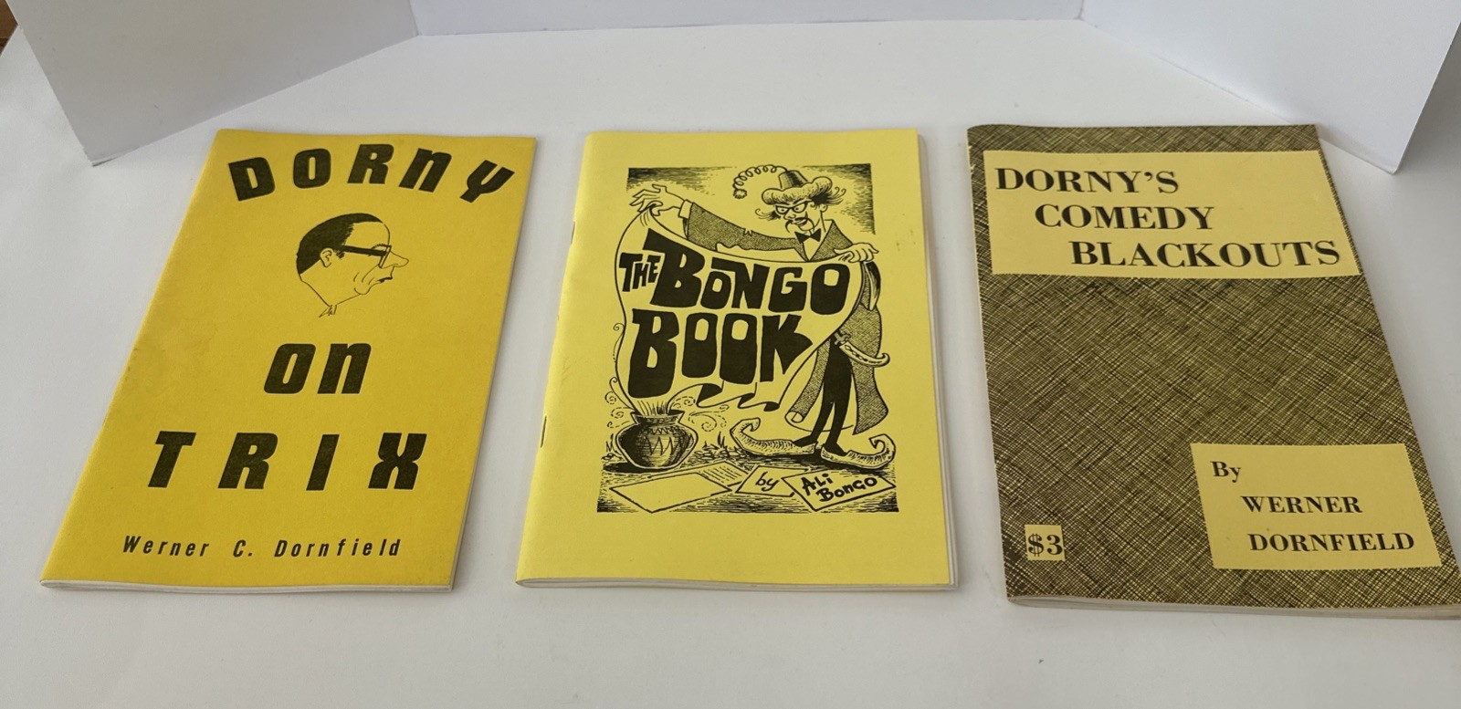 Vintage Magic Comedy Book Lot Dorny on Trix Bongo Book Blackouts Ali Bongo