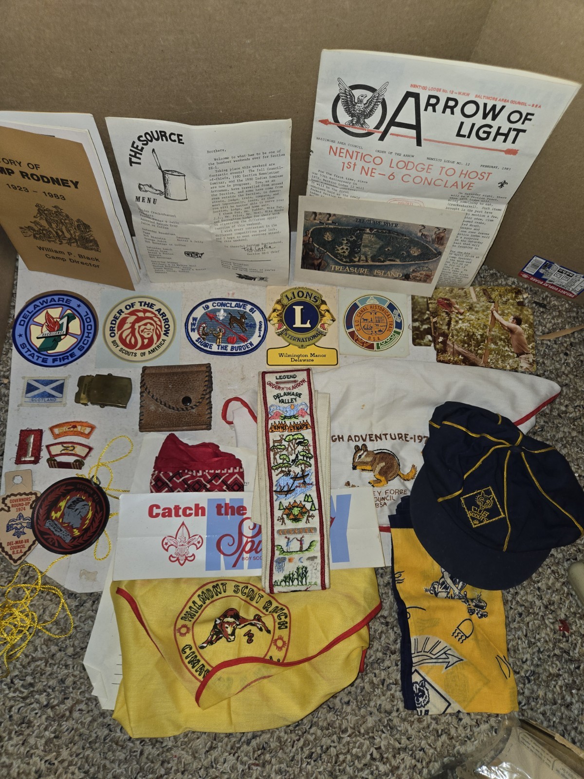 Vintage Boy Scouts America Neckerchiefs,Order Of The Arrow Sash,Patches,Ephemera Vintage Boy Scouts America Neckerchiefs,Order Of The Arrow Sash,Patches,Ephemera