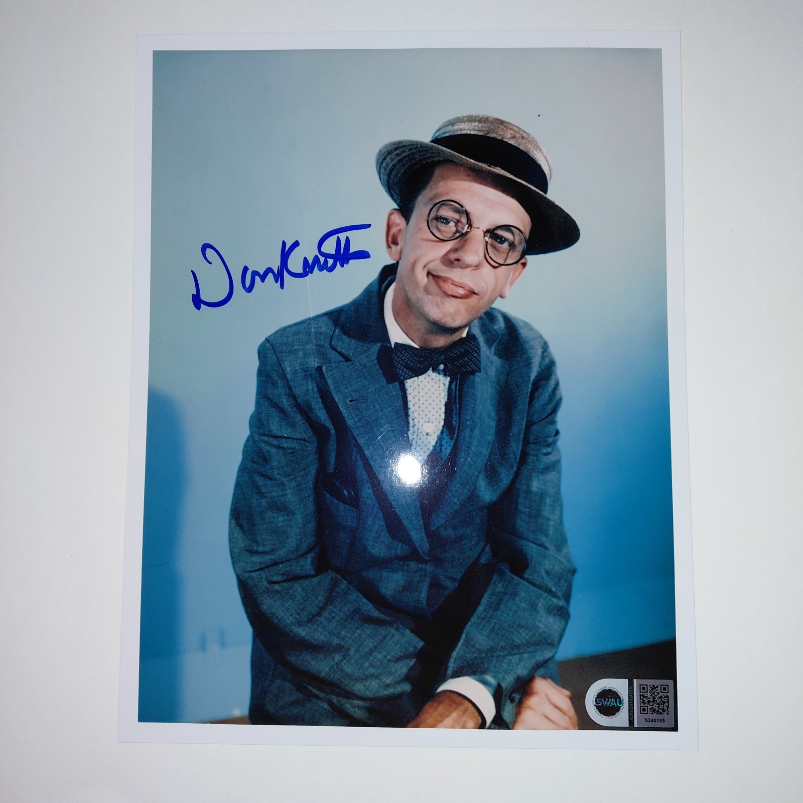 Don Knotts Incredible Mr Limpet Signed 8x10 photo SWAU Authenticated Don Knotts Incredible Mr Limpet Signed 8x10 photo SWAU Authenticated