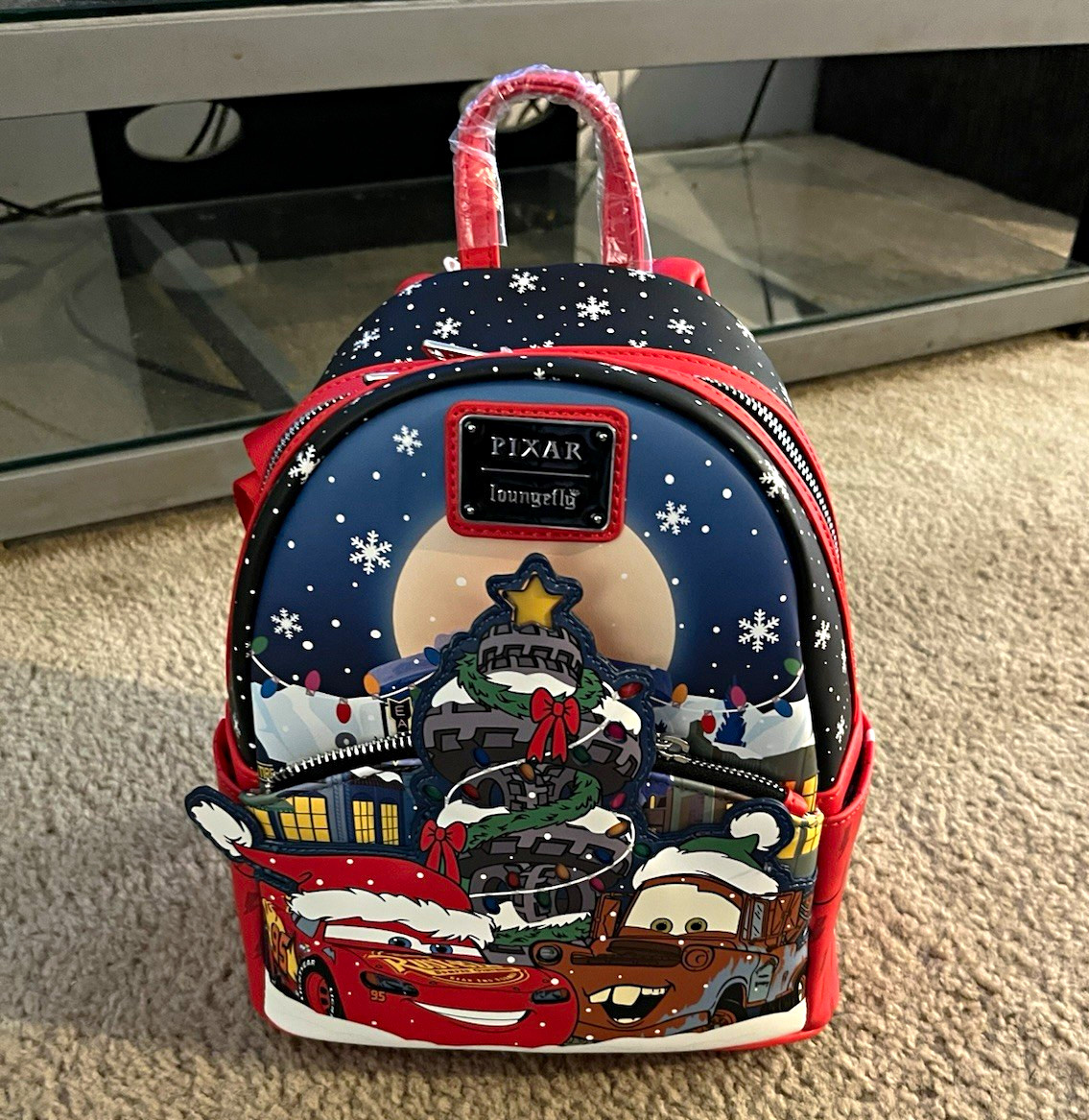 Loungefly Disney Cars Mini Backpack Red/Black/Blue 2026, Pixar Cars Theme Loungefly Disney Cars Mini Backpack Red/Black/Blue 2026, Pixar Cars Theme