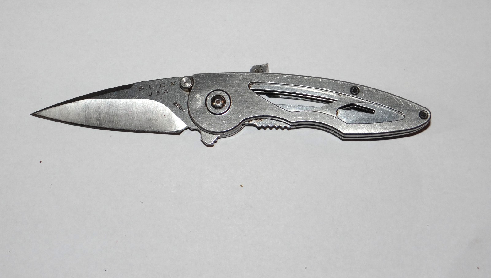 Vintage Buck USA Rush 290 Assisted Opening Folding Knife Stainless Works Vintage Buck USA Rush 290 Assisted Opening Folding Knife Stainless Works