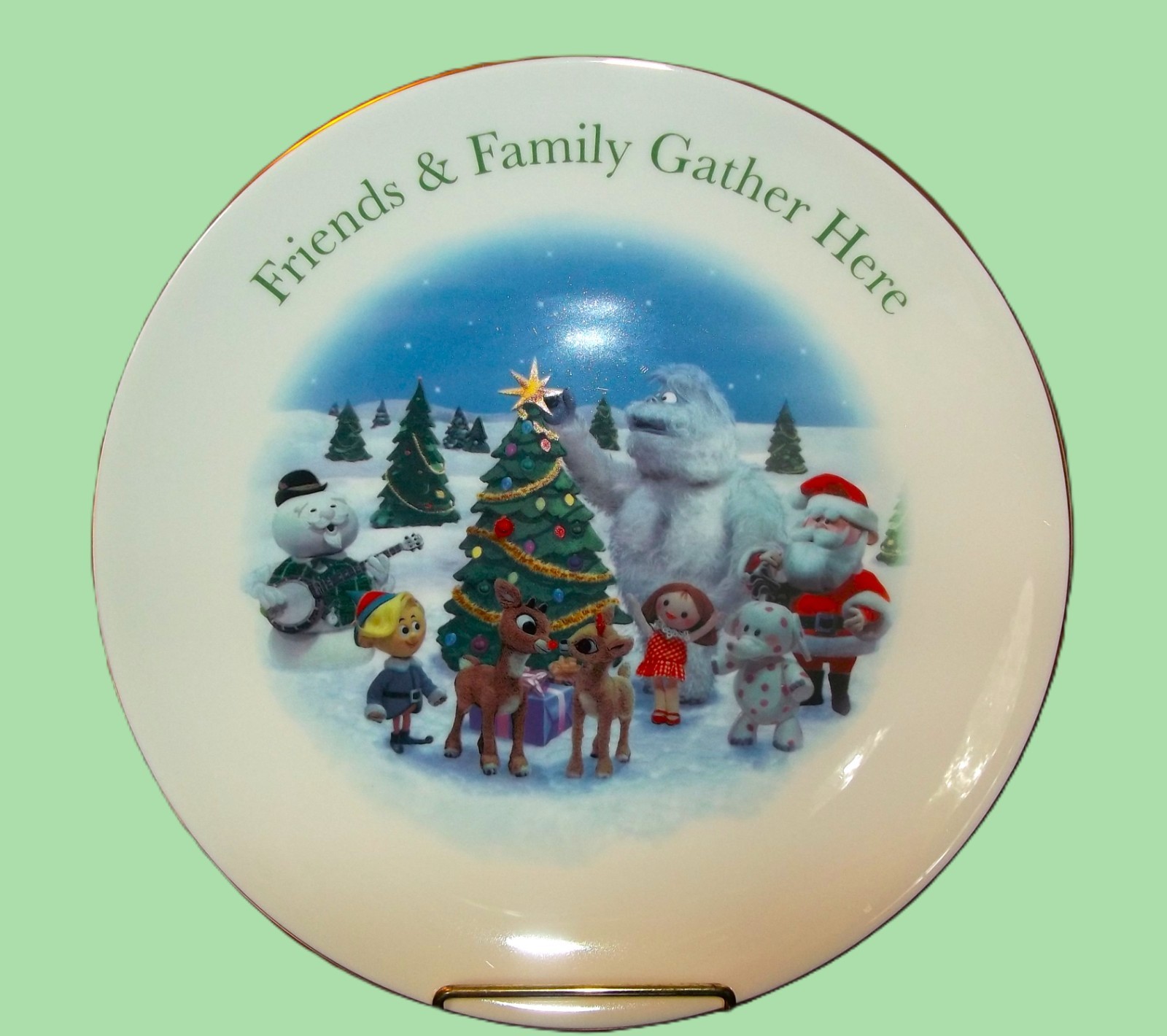 Lenox Rudolph\'s Christmas Celebration Plate New Old Stock Made In U.S.A. RARE Lenox Rudolph\'s Christmas Celebration Plate New Old Stock Made In U.S.A. RARE