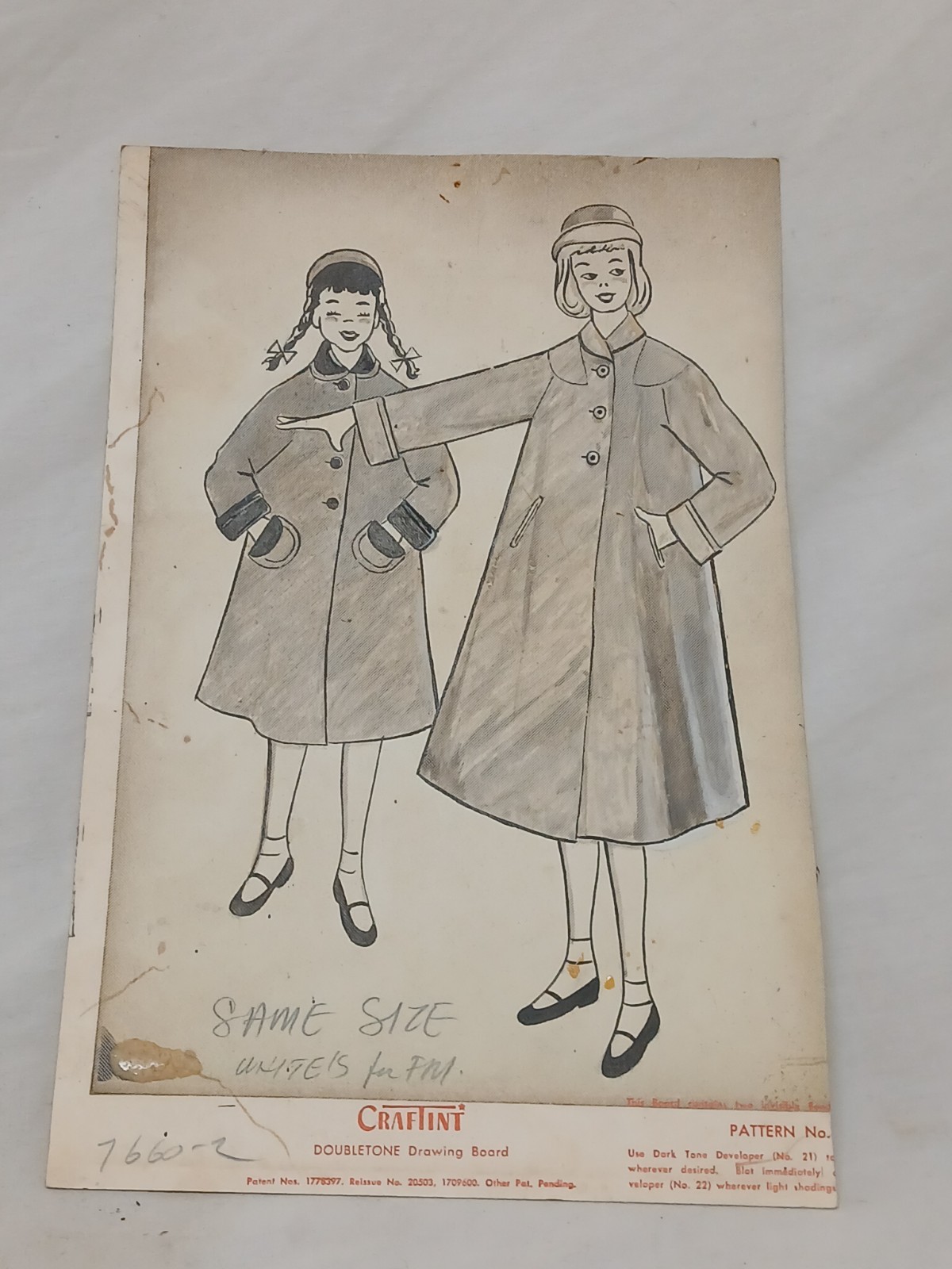 Vintage 1940s Original Artist Sketch Department Store Coat Clothes Advertisement Vintage 1940s Original Artist Sketch Department Store Coat Clothes Advertisement