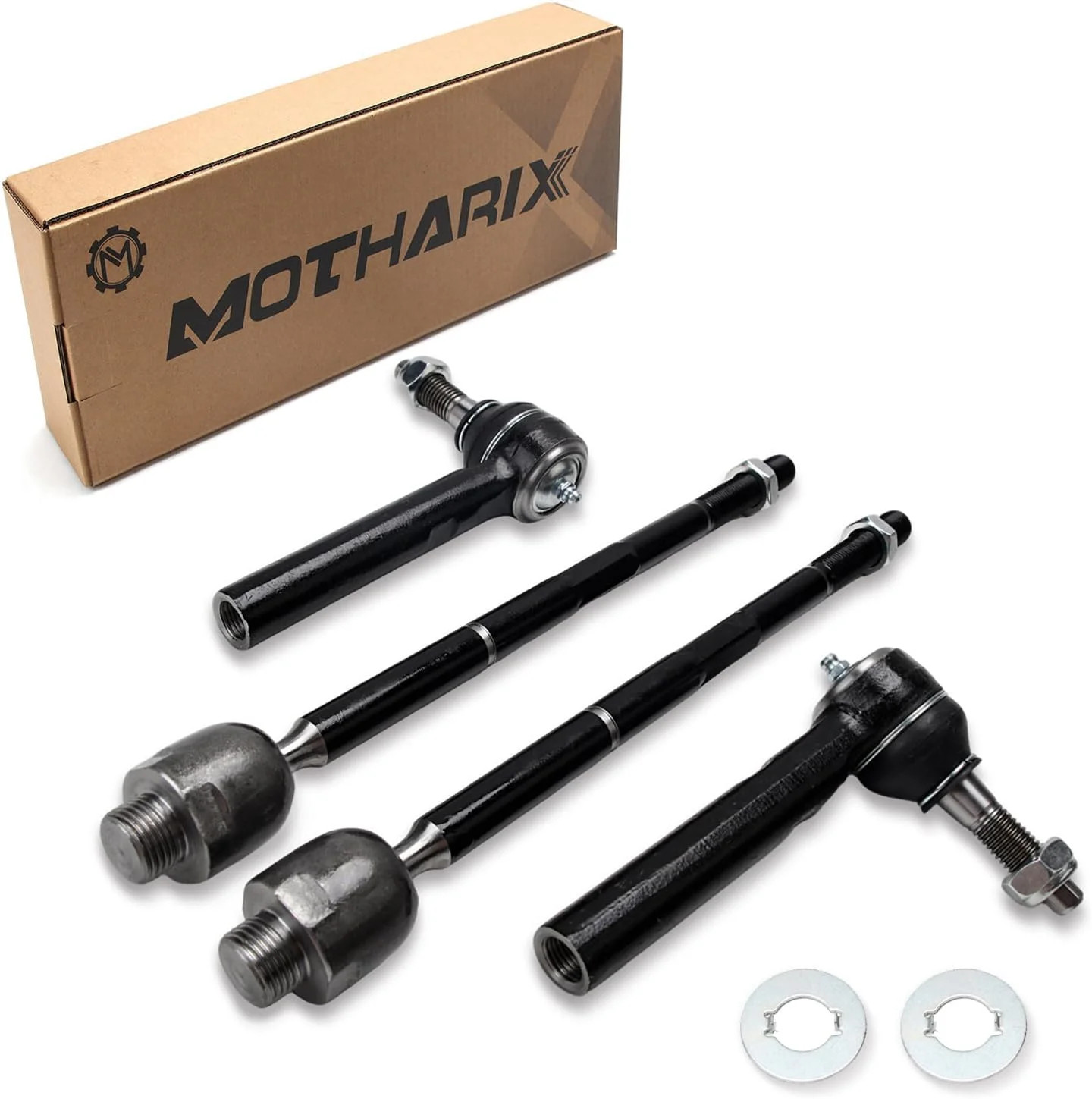 4Pcs Heavy-Duty Front Inner & Outer Tie Rod End Kit for 2007-2013 Chevy, GMC & C 4Pcs Heavy-Duty Front Inner & Outer Tie Rod End Kit for 2007-2013 Chevy, GMC & C