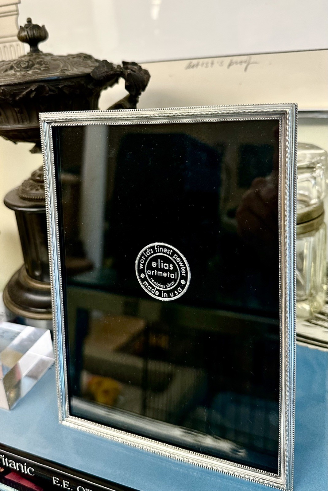 Vintage Elias Artmetal 5x7 Picture Frame #3141 Capstone– Fine Pewter & Silver Vintage Elias Artmetal 5x7 Picture Frame #3141 Capstone– Fine Pewter & Silver