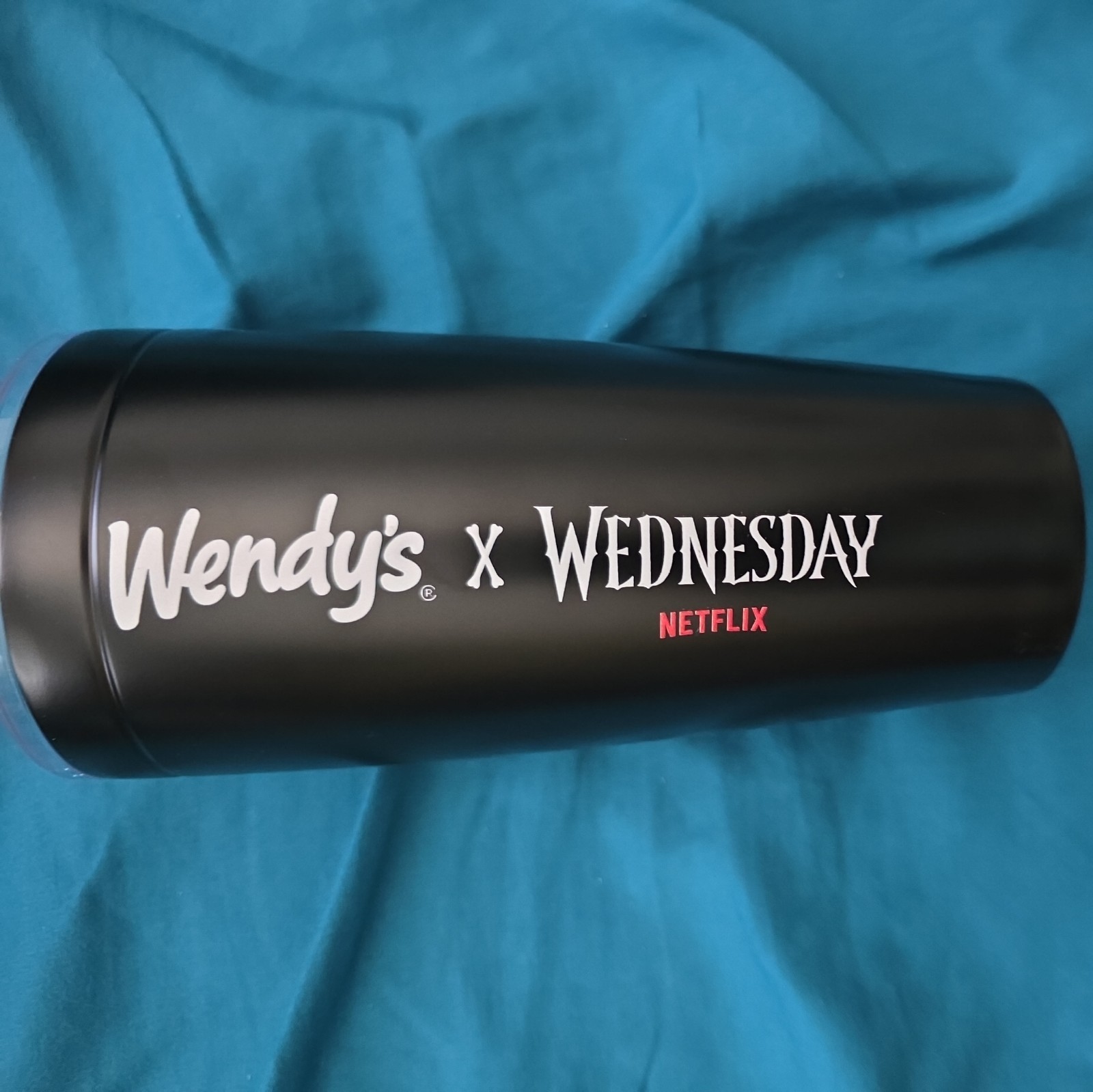 Wendy’s x Netflix Wednesday Limited Edition Black Tumbler NEW Jenna Ortega Rare