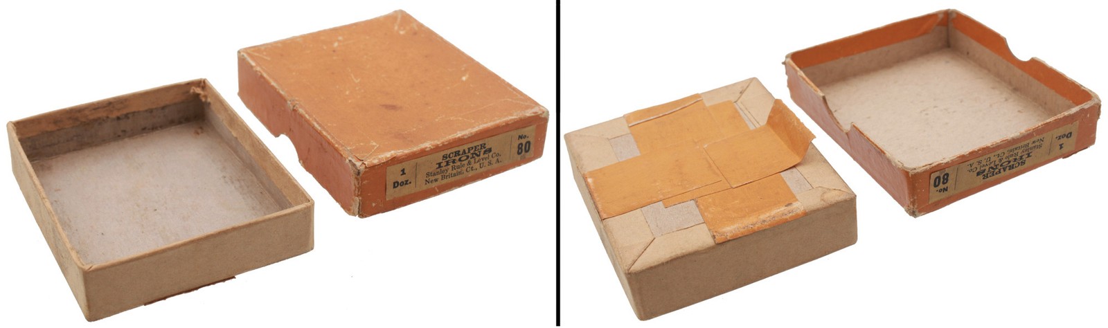 Orig. Pasteboard Box for Stanley No. 4 & 5 Cutting Irons-Excellent- mjdtoolparts