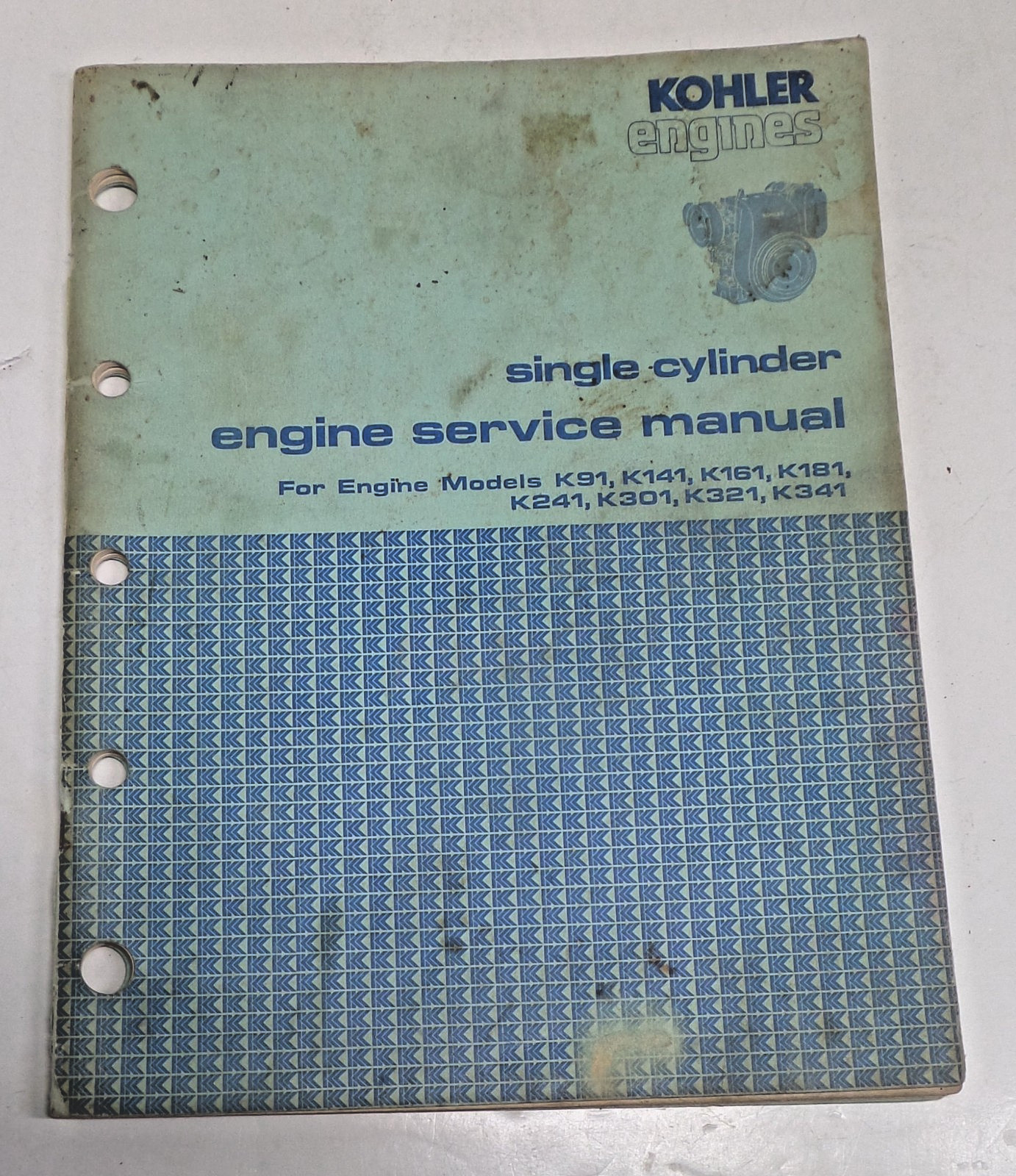 Kohler single cylinder engine K91-K141-K161-K181-K241-K301-K321-K341 Serv Manual