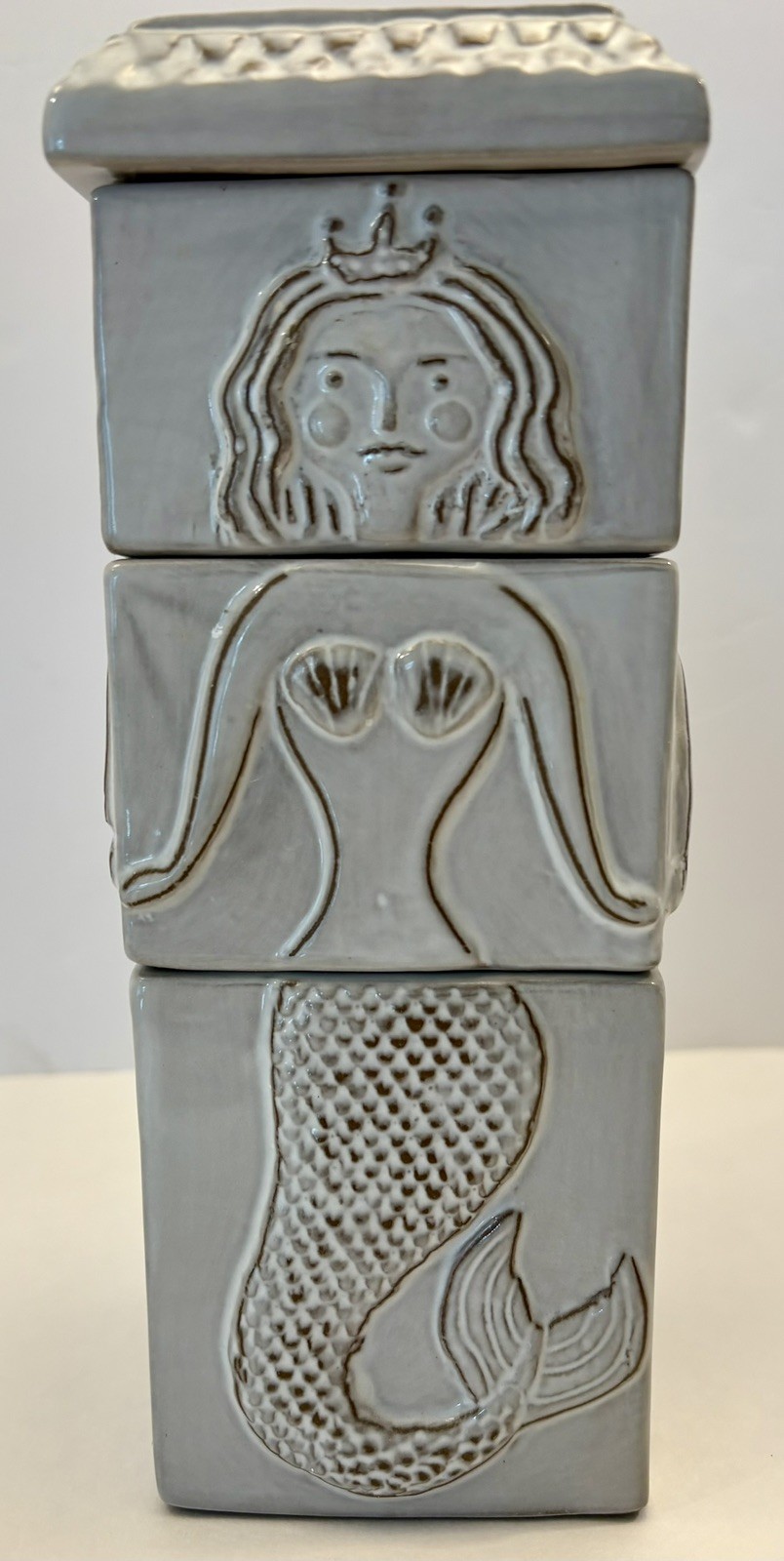 RARE Jonathan Adler Utopia Stacking Canister Set Peru 4 Figures 10