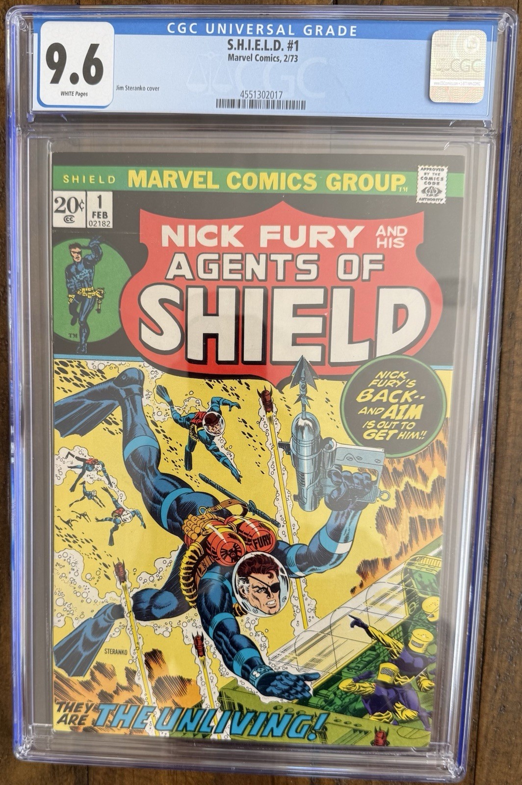 NICK FURY AND HIS AGENTS OF SHIELD #1 CGC 9.6 (1973) STERANKO COVER NICK FURY AND HIS AGENTS OF SHIELD #1 CGC 9.6 (1973) STERANKO COVER