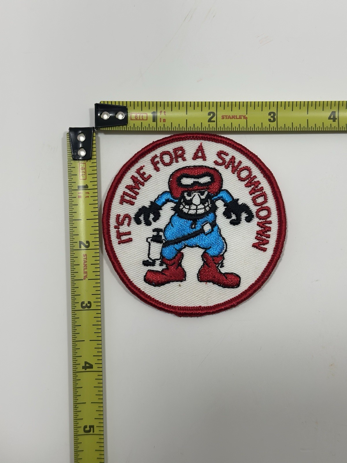 Vintage 1970s ‘It’s Time For A Snowdown’ Patch Snowmobile Racing Embroidered