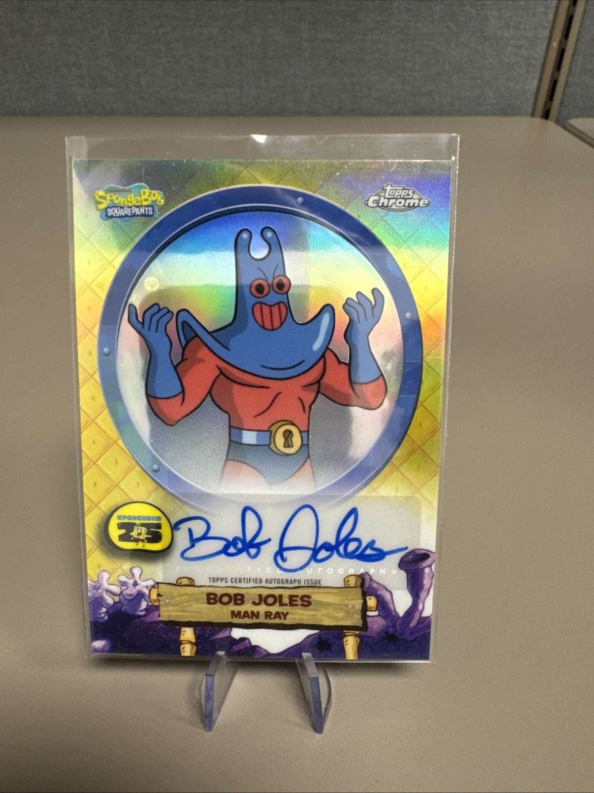 2025 Topps Chrome Spongebob 25th Anniversary Bob Joles Man Ray Auto SA-MR 2025 Topps Chrome Spongebob 25th Anniversary Bob Joles Man Ray Auto SA-MR