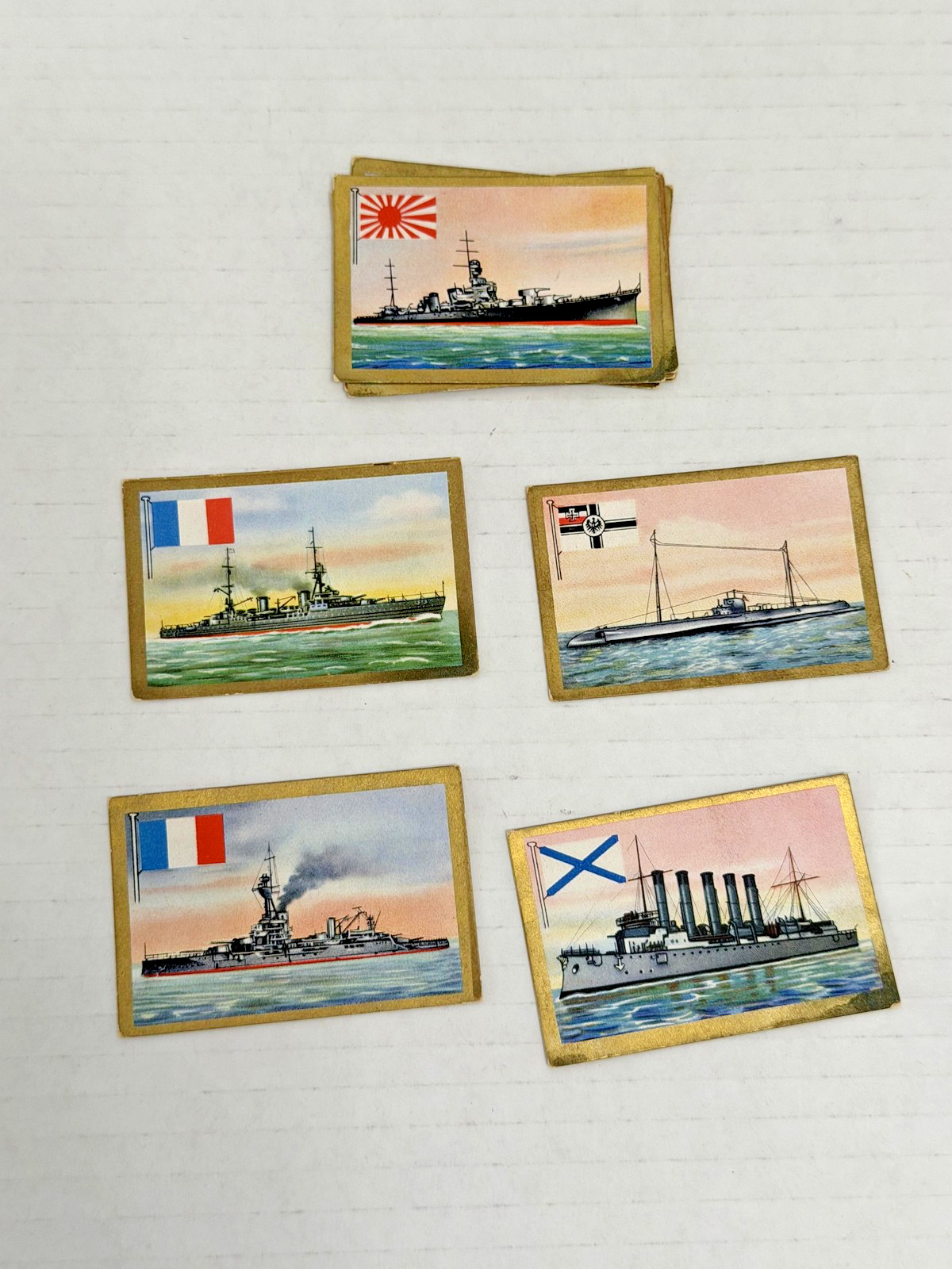 VINTAGE SABA SCHIFFSBILDER KRIEGSSCHIFFE SERIE C TRADING CARDS LOT SHIPS ART