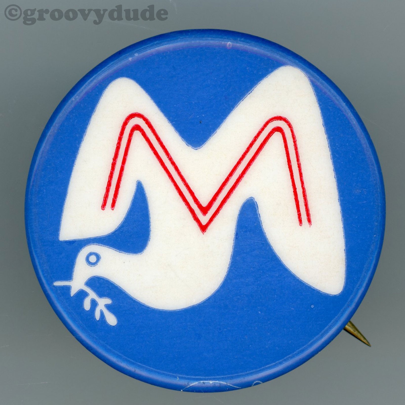 George McGovern 1972 Campaign President Peace Dove M Logo 1-1/2\