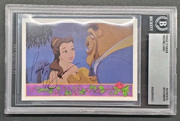 PAIGE O'HARA Belle Signed Upper Deck Beauty and The Beast Beckett Disney Card PAIGE O'HARA Belle Signed Upper Deck Beauty and The Beast Beckett Disney Card