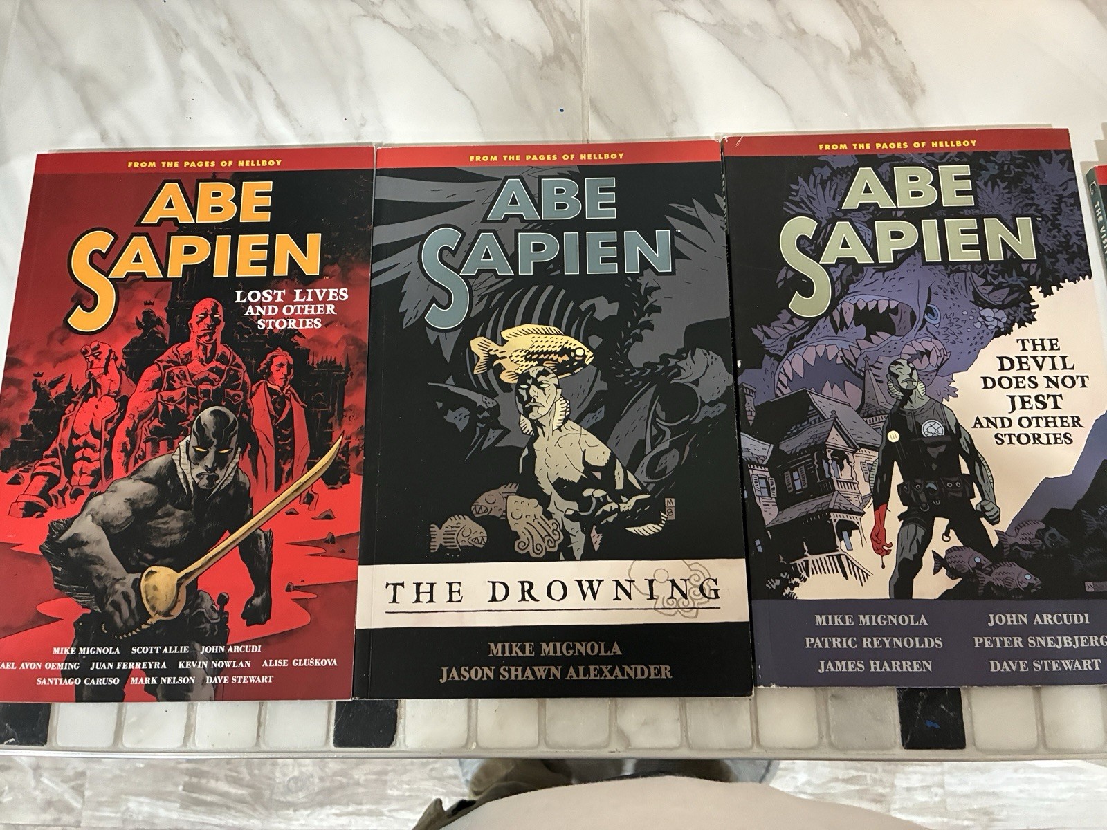 Abe Sapien vol 1-2;9 The Visitor Rasputin Rise Of The Black Flame TPB Very Good