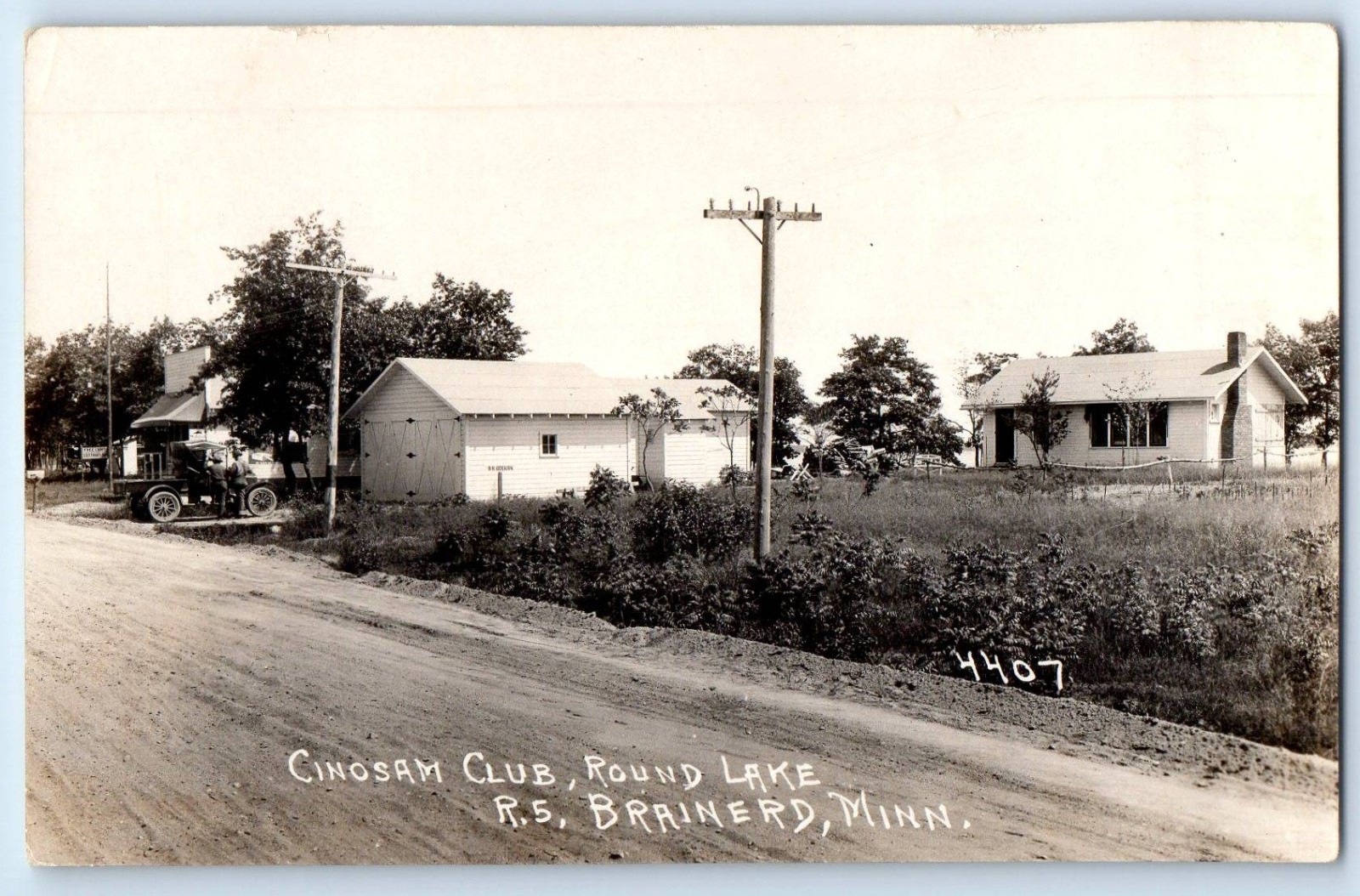 c1920\'s Cinosam Club Round Lake Brainerd Minnesota RPPC Photo Vintage Postcard c1920\'s Cinosam Club Round Lake Brainerd Minnesota RPPC Photo Vintage Postcard