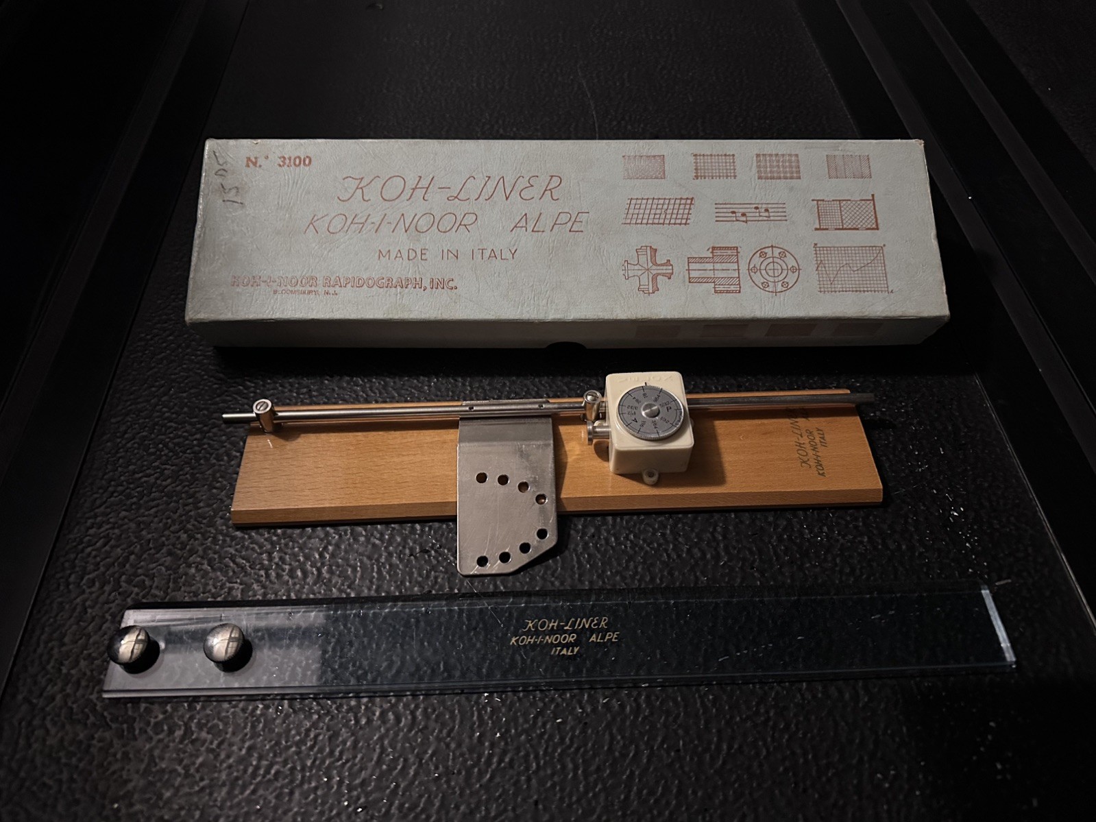 Vintage KOH-I-NOOR Liner Alpe Hatching Apparatus Technical Drafting Tool #3100