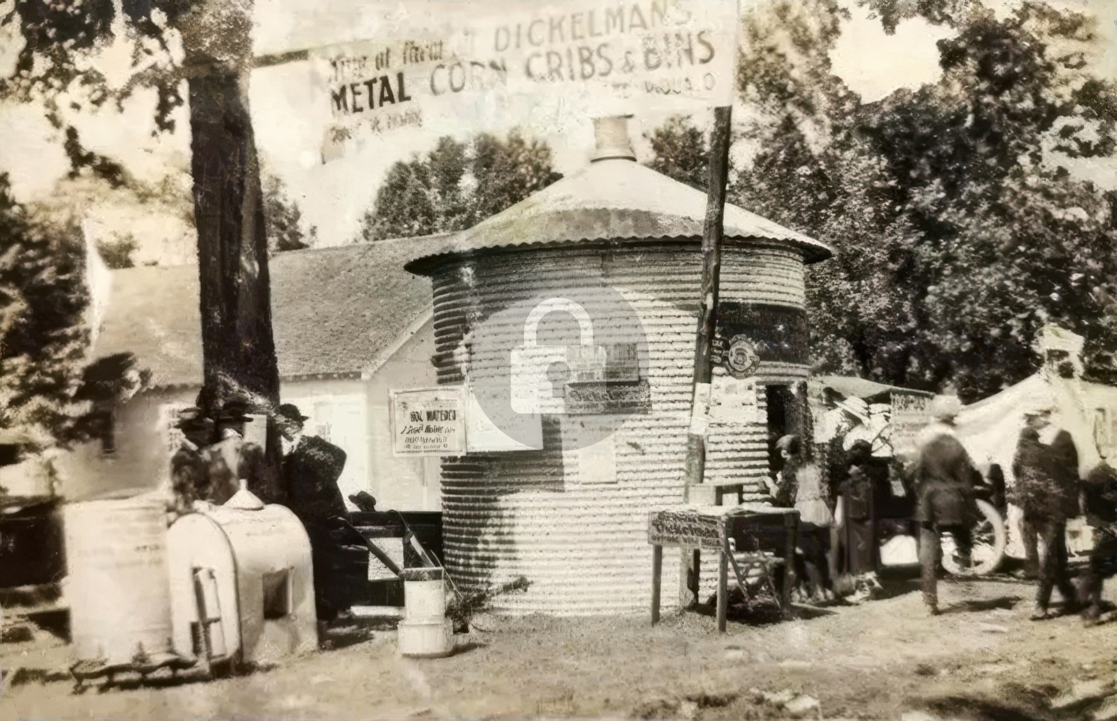 1910s Piqua OH Ohio Dickelman\'s Corn Cribs & Bins Display RPPC Postcard COPY 1910s Piqua OH Ohio Dickelman\'s Corn Cribs & Bins Display RPPC Postcard COPY