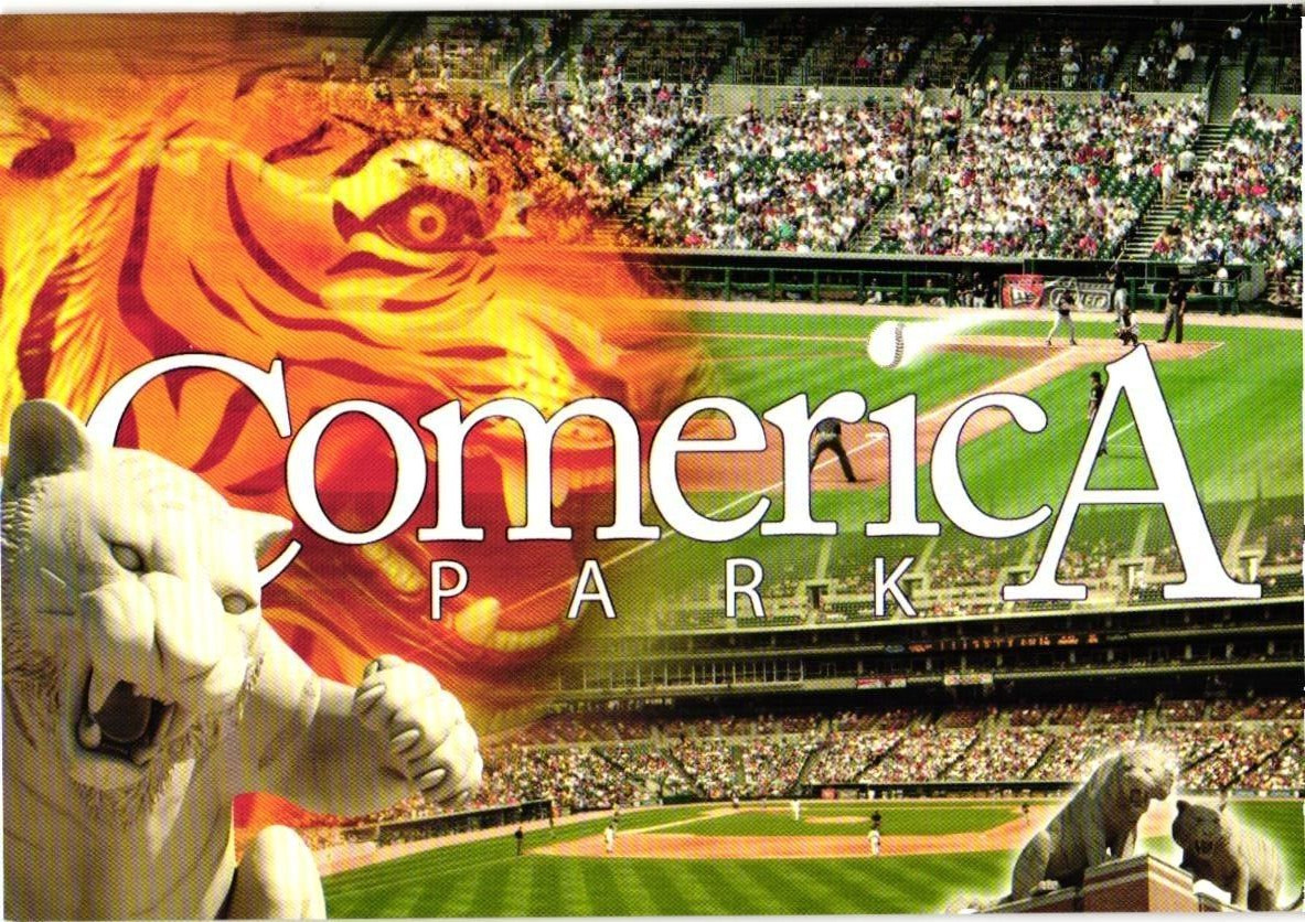Continental Postcard Comerica Park Detroit Michigan