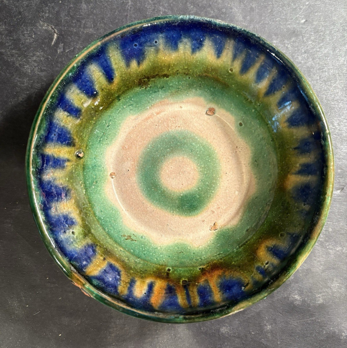 Oaxacan Majolica Bowl Red Ware Terracotta Early 1900s