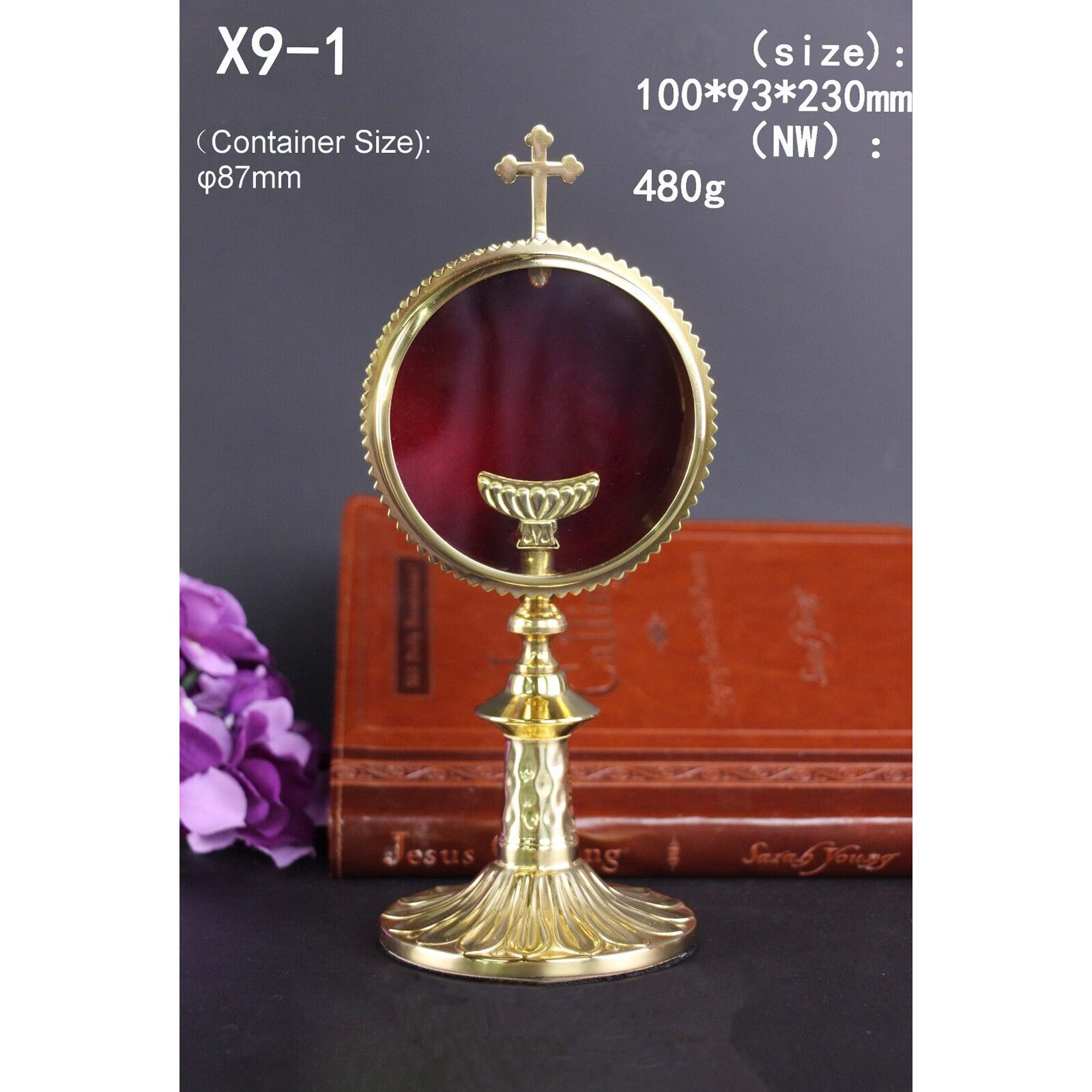 Customized Brass Monstrance-Reliquary with Luna Beautiful and Affordable 9