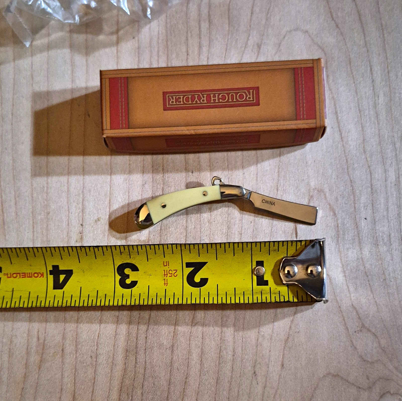 Rough Ryder RR1362 Mini Pocketknife 1 Blade Stainless Clip Point Slipjoint White