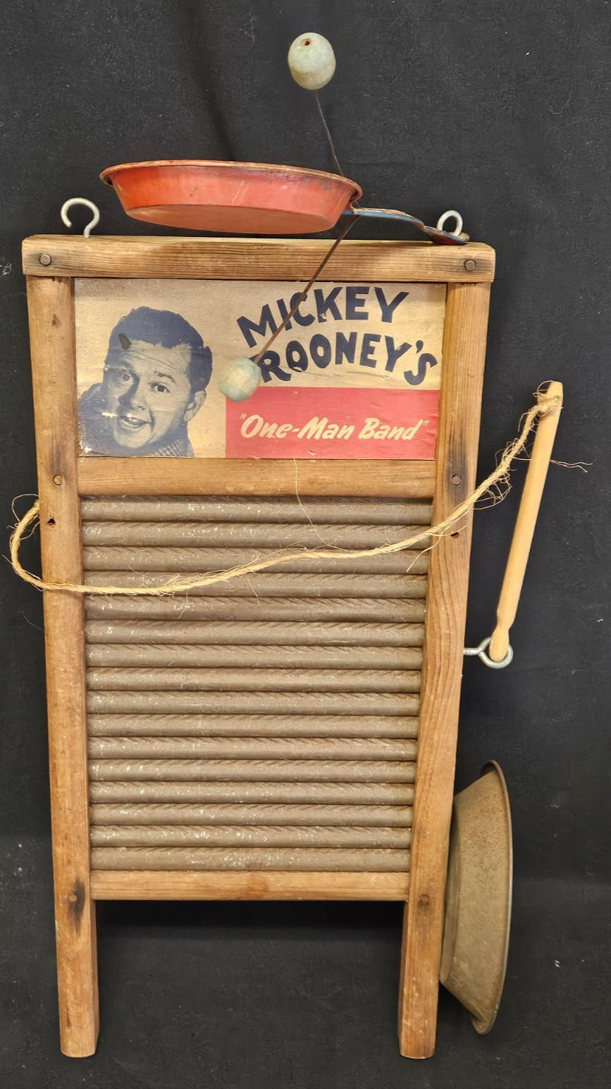 Vintage Mickey Rooney's One Man Band Toy, 1940s