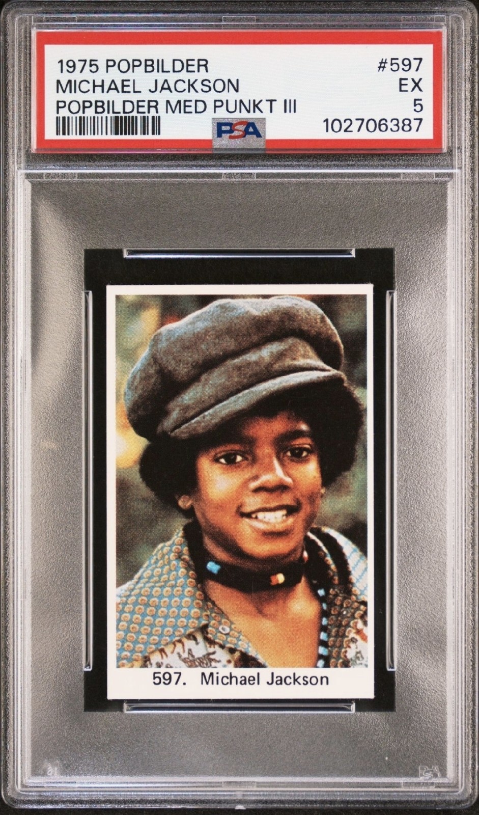 1975 POPBILDER MED PUNKT III MICHAEL JACKSON #597 |PSA 5 EXCELLENT| Low Pop 1975 POPBILDER MED PUNKT III MICHAEL JACKSON #597 |PSA 5 EXCELLENT| Low Pop