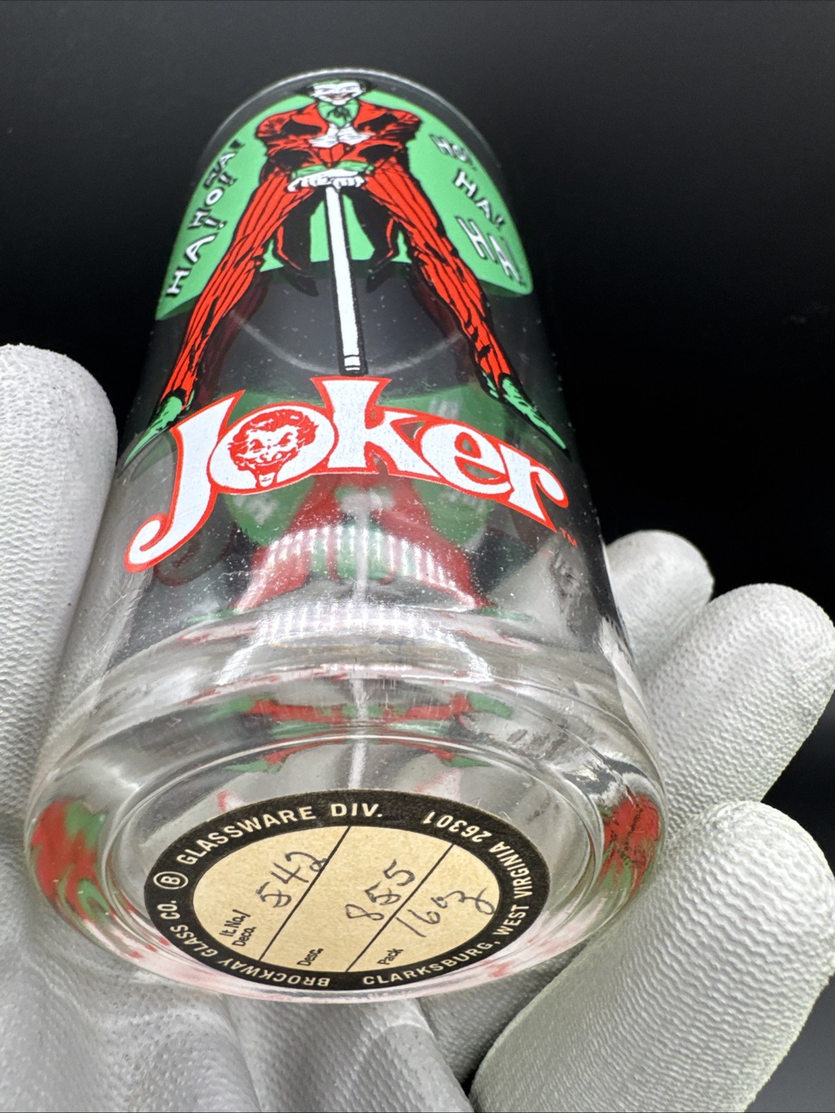 Brockway Sticker 1976 Pepsi Super Series The Joker Collectors Glass Brockway Sticker 1976 Pepsi Super Series The Joker Collectors Glass