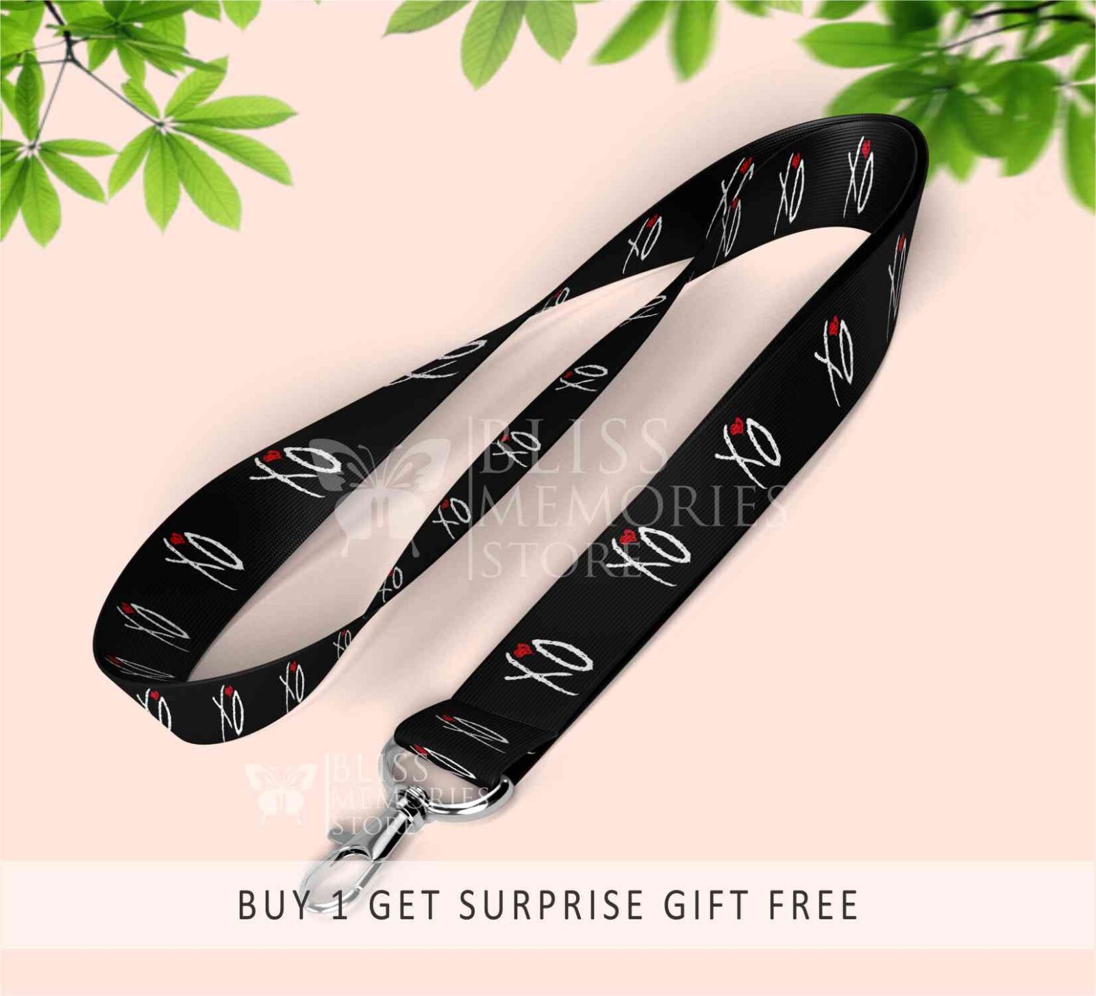 XO Lanyard for Keys XO Keychain XO Logo  The Weeknd XO Key Chains XO Lanyard