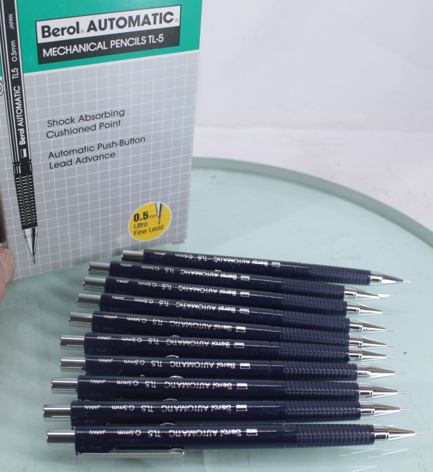 Berol AUTOMATIC TL-5 10 NAVY BLUE NEW IN BOX .5MM Mechanical Pencils .5mm Japan Berol AUTOMATIC TL-5 10 NAVY BLUE NEW IN BOX .5MM Mechanical Pencils .5mm Japan