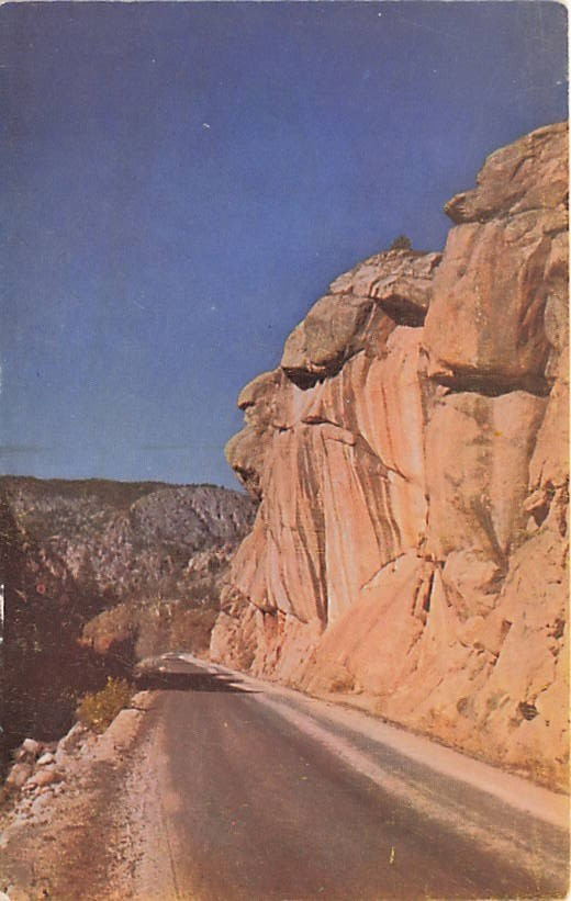 Postcard CO: South St. Vrain Canyon Road, Lyons to Estes Park Postcard CO: South St. Vrain Canyon Road, Lyons to Estes Park